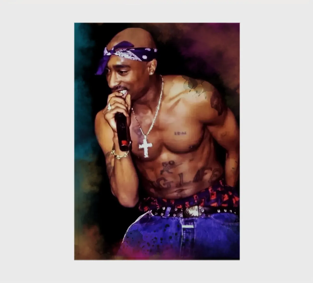 Tupac on stage notebook by Lembayung art