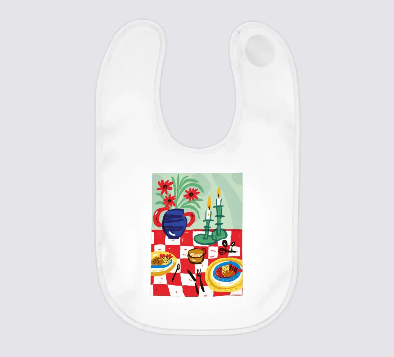 A Bountiful Feast baby bib by Mythy Brush