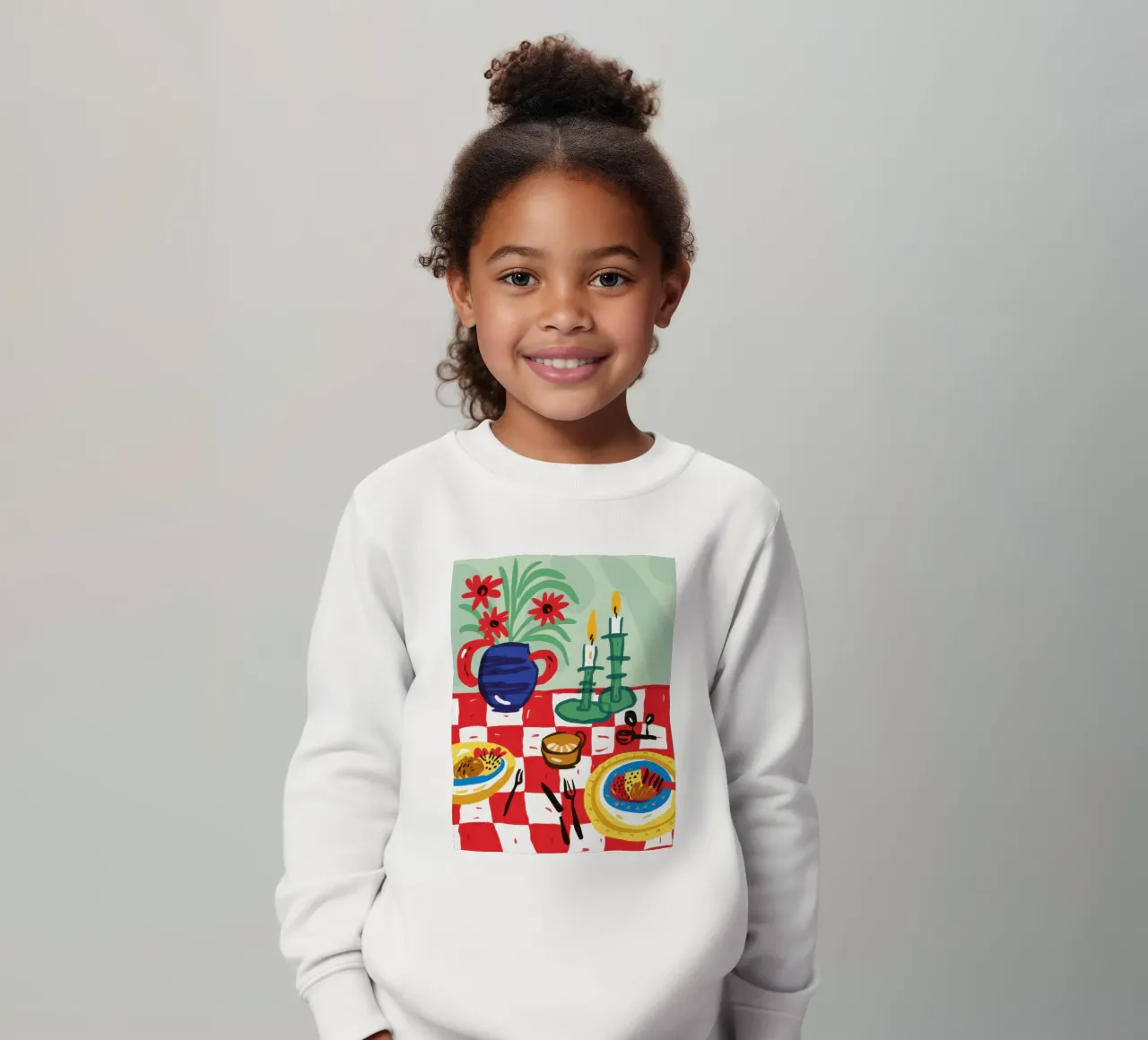 A Bountiful Feast kids sweatshirt by Mythy Brush
