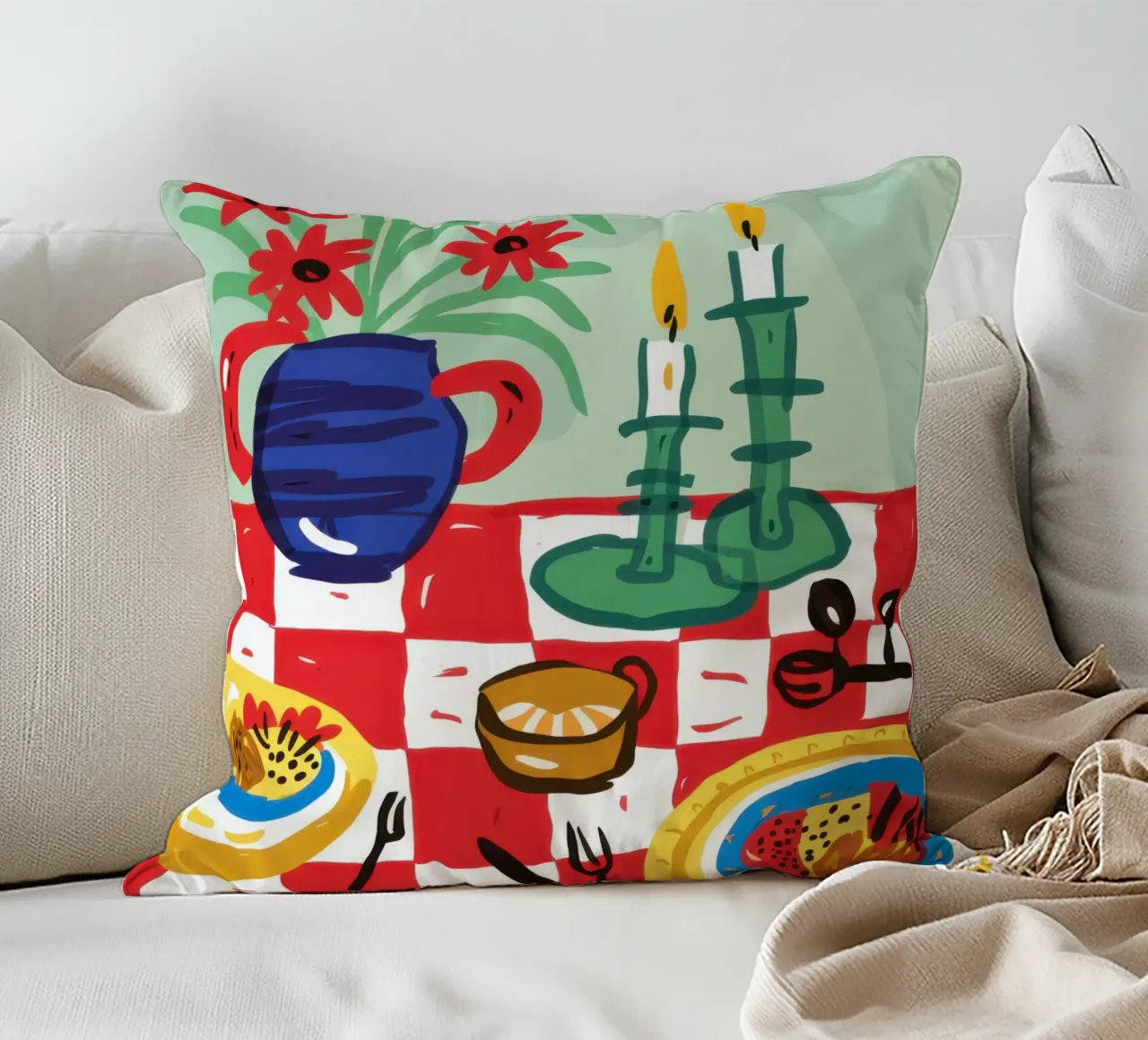 Una festa abbondante cuscino da Mythy Brush
