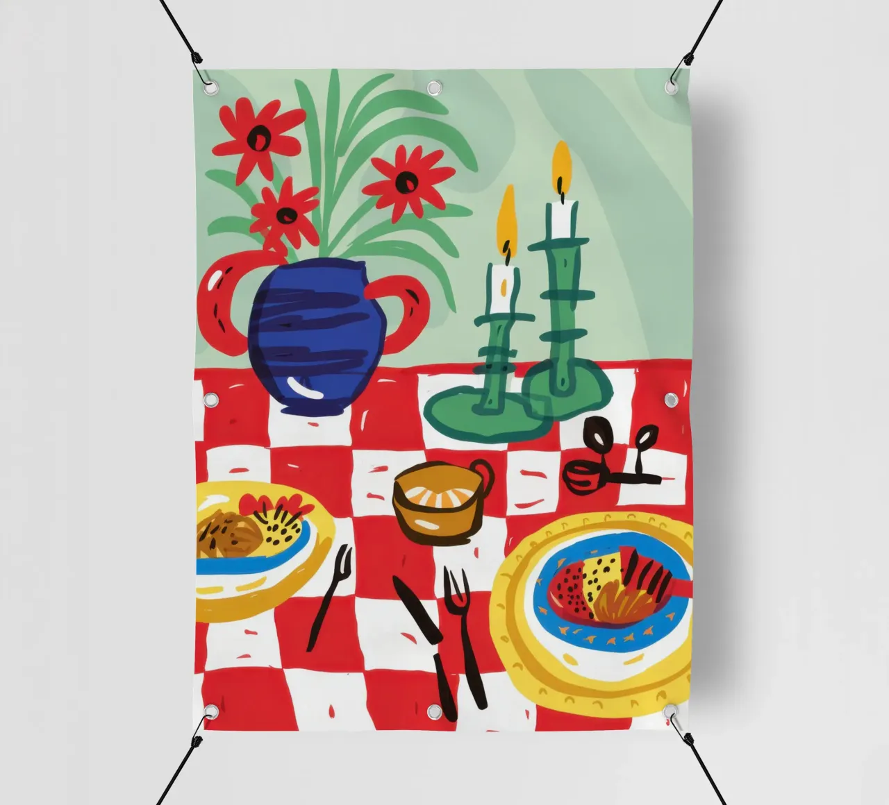 Una festa abbondante telo in pvc da Mythy Brush