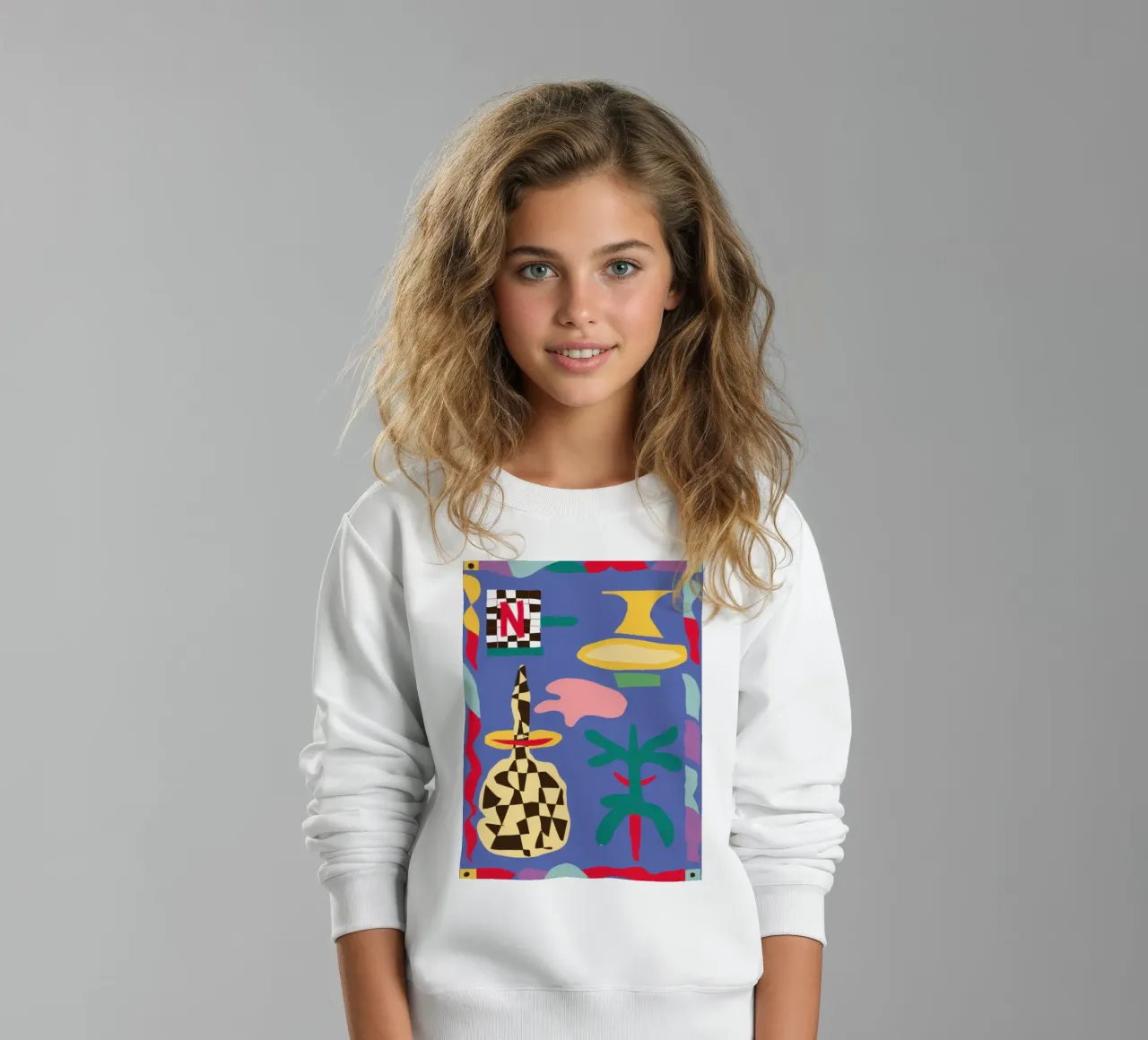 Gioia grafica decostruita felpa bambino da Ink Pulse