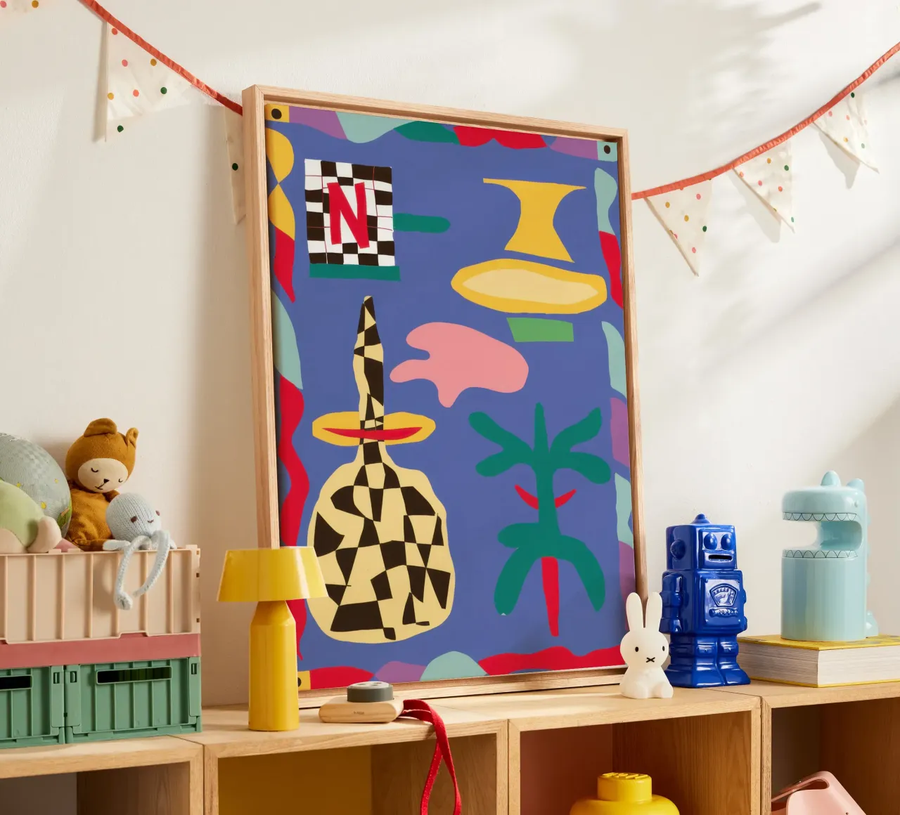 Deconstructed Graphic Joy canvas by Ink Pulse