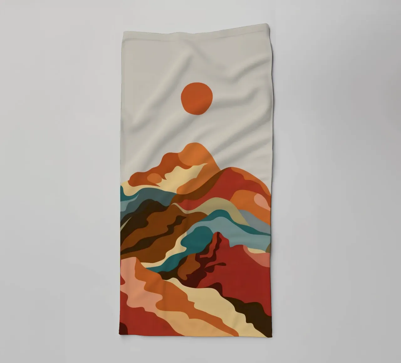 Terra Cotta Sun Scape asciugamano da bagno da Rain Balance