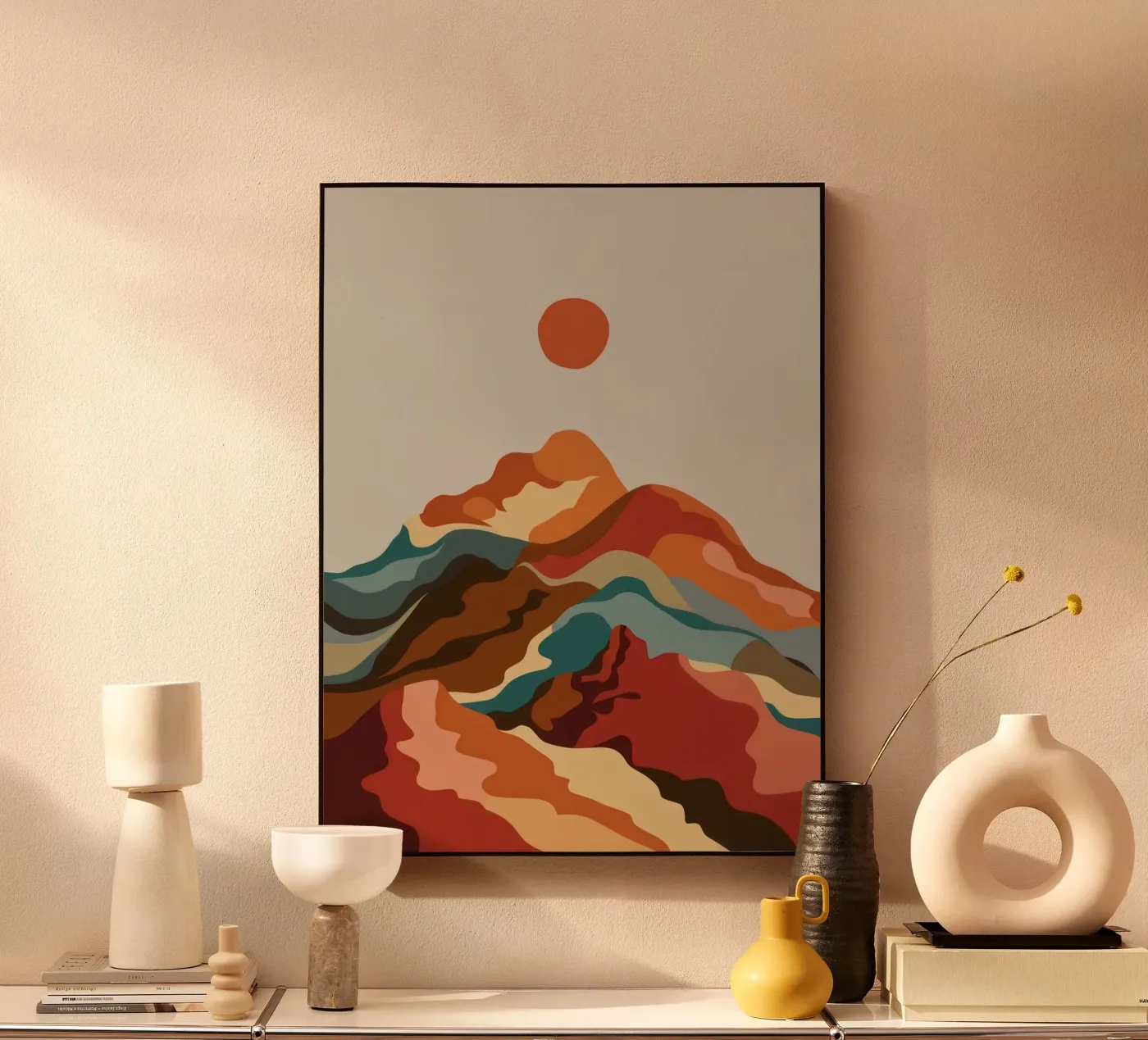 Terra Cotta Sun Scape plexiglass da Rain Balance