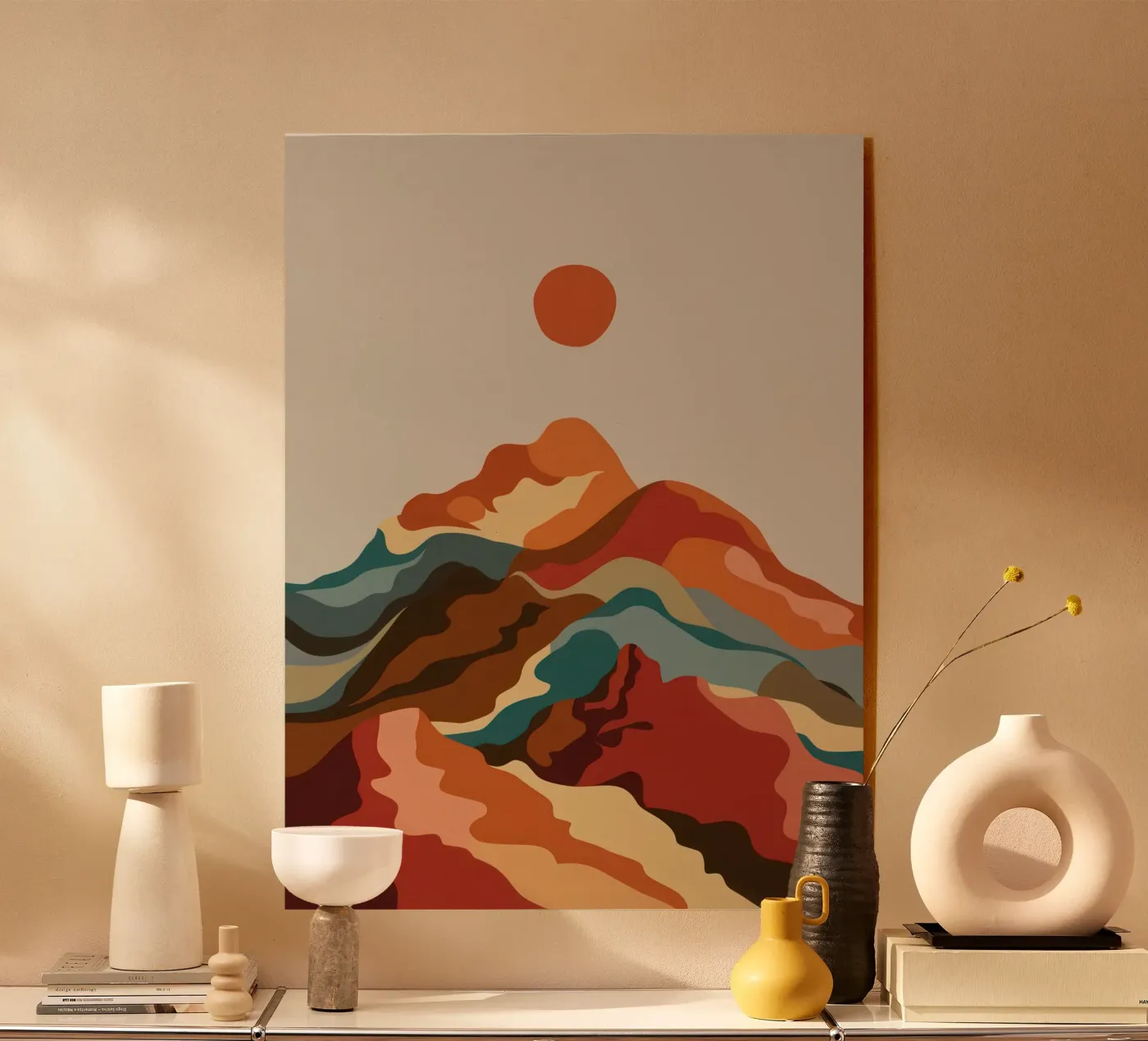 Terra Cotta Sun Scape plexiglass da Rain Balance