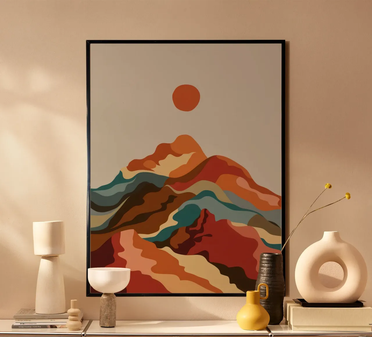 Terra Cotta Sun Scape carta hahnemühle da Rain Balance