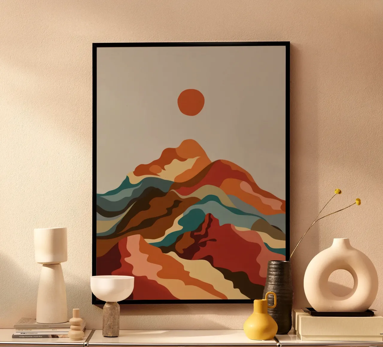 Terra Cotta Sun Scape carta hahnemühle da Rain Balance