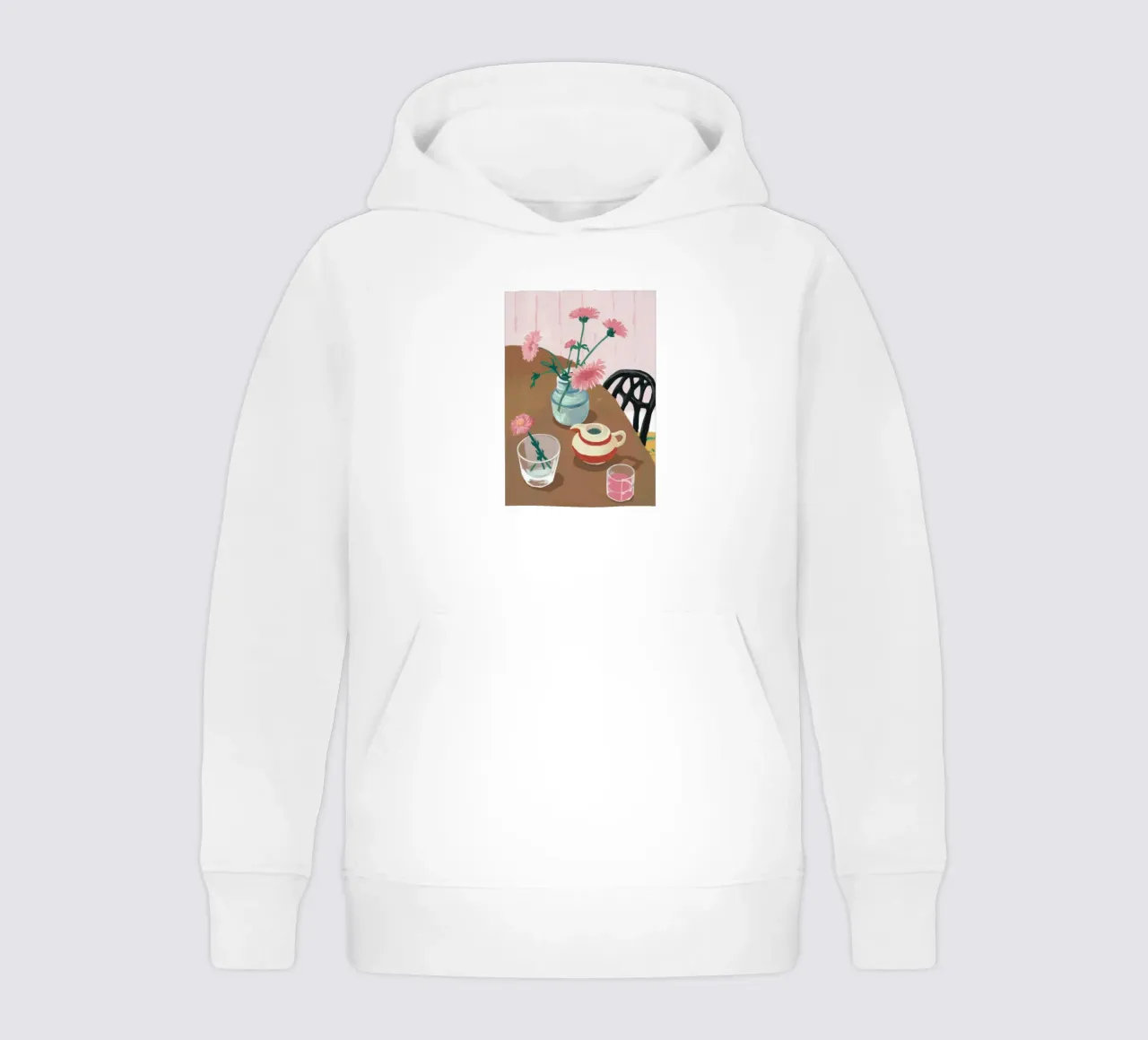 Dotted Teatime Repose kids hoodie by Giant Foxs
