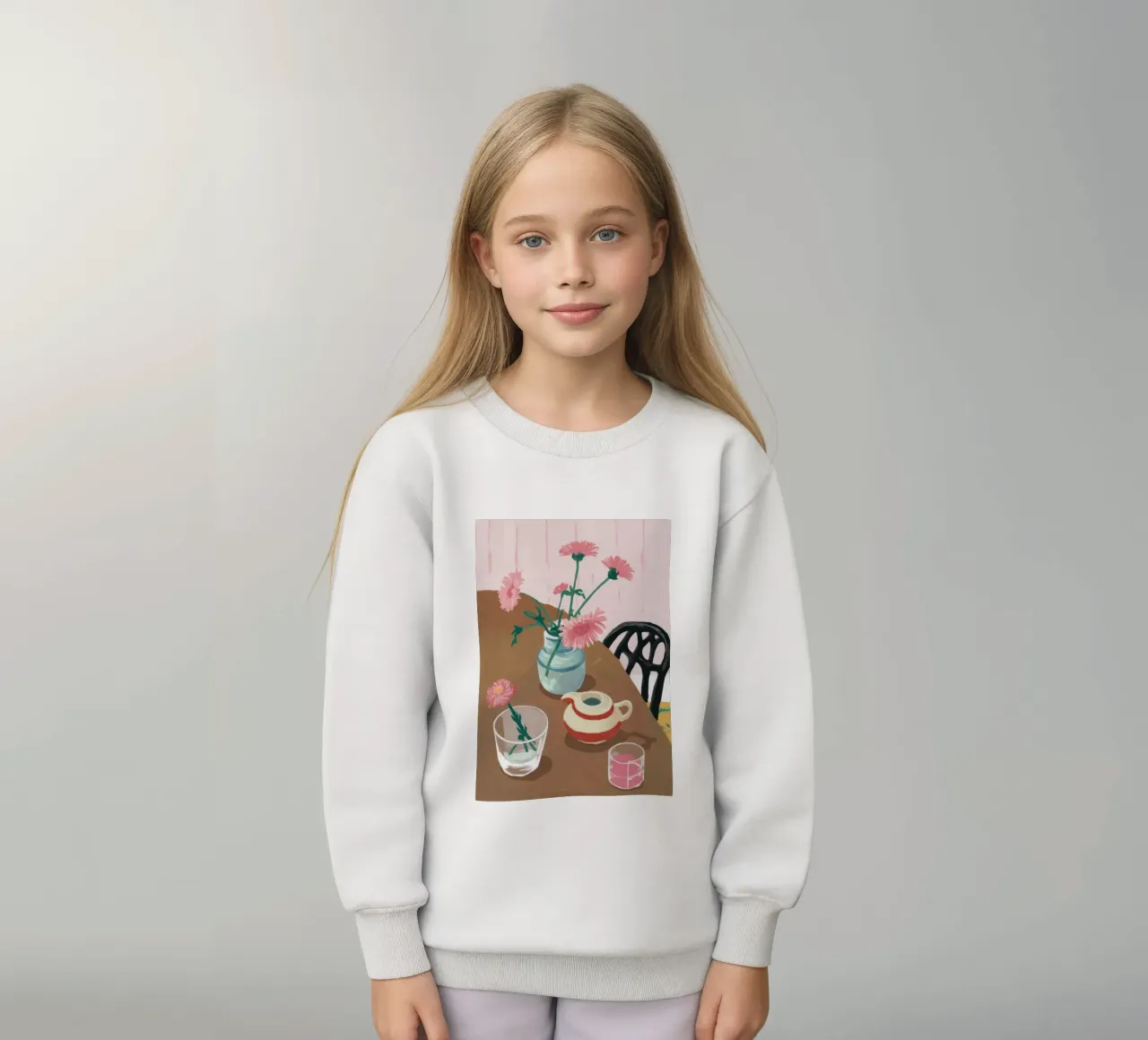 Repos à l'heure du thé en pointillés sweat enfant de Giant Foxs