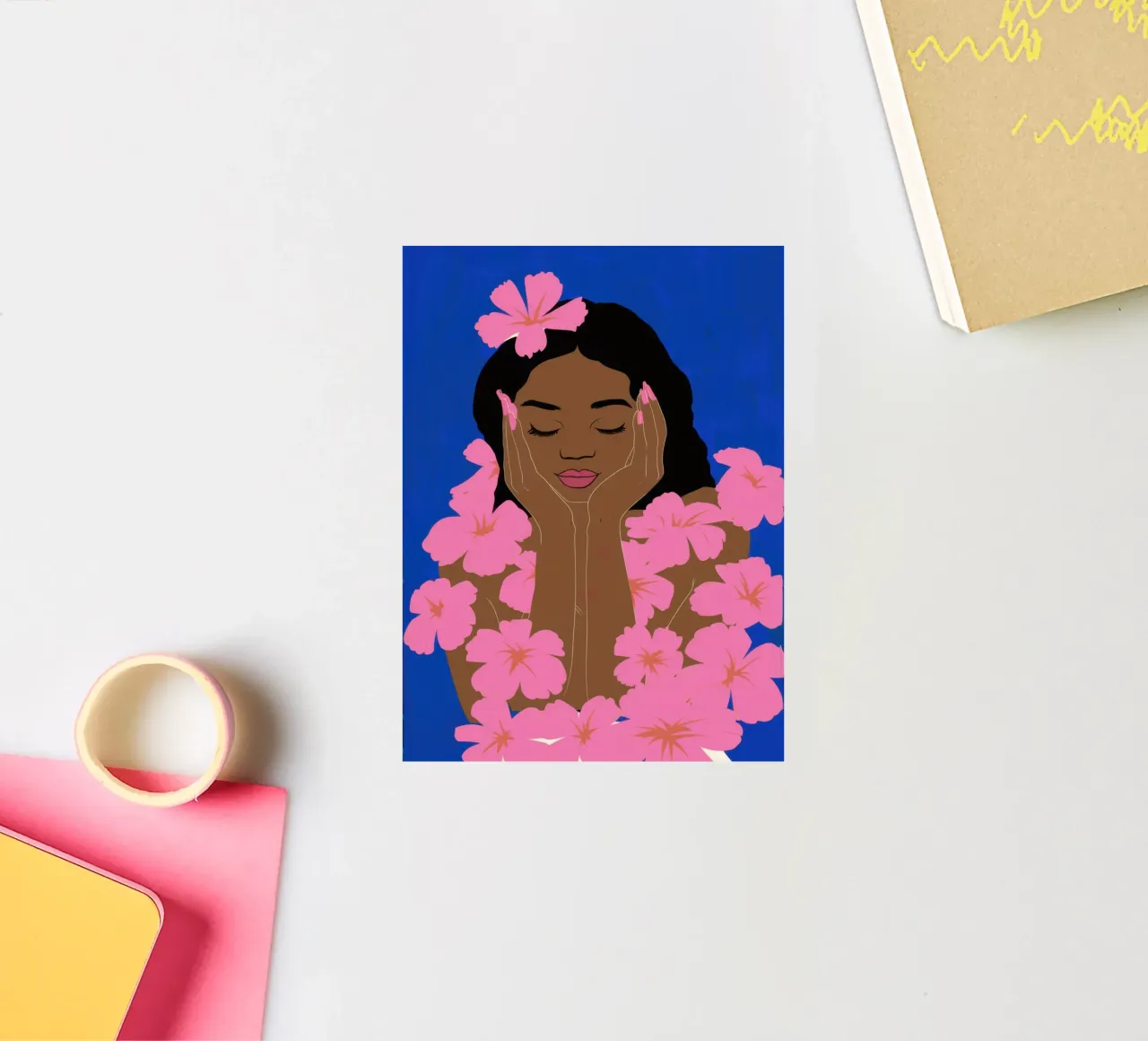 Strahlende Blumengirlande Sticker von Mythy Brush
