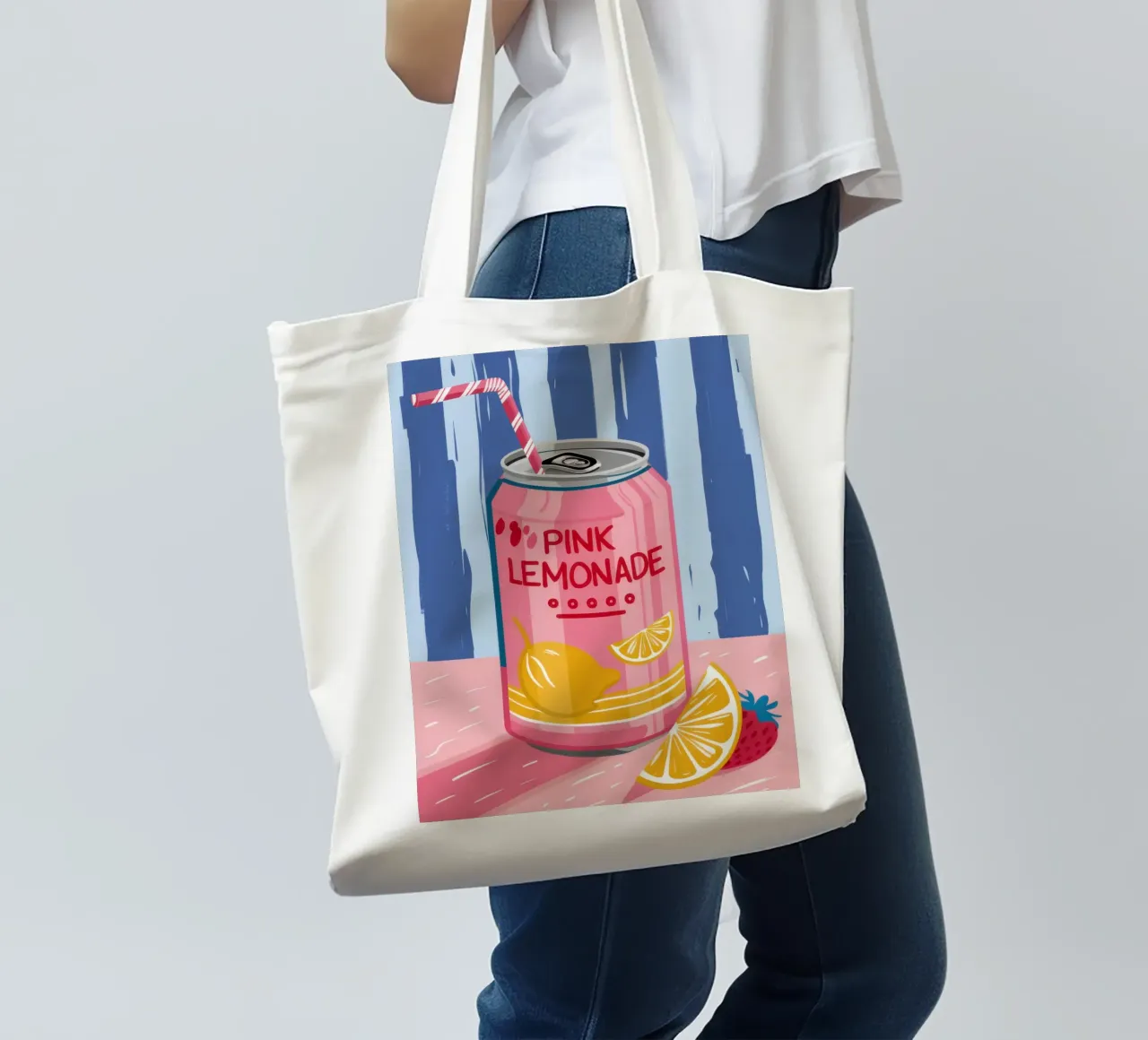 Fizzing Pink Lemonade borsa in juta da Ink Pulse