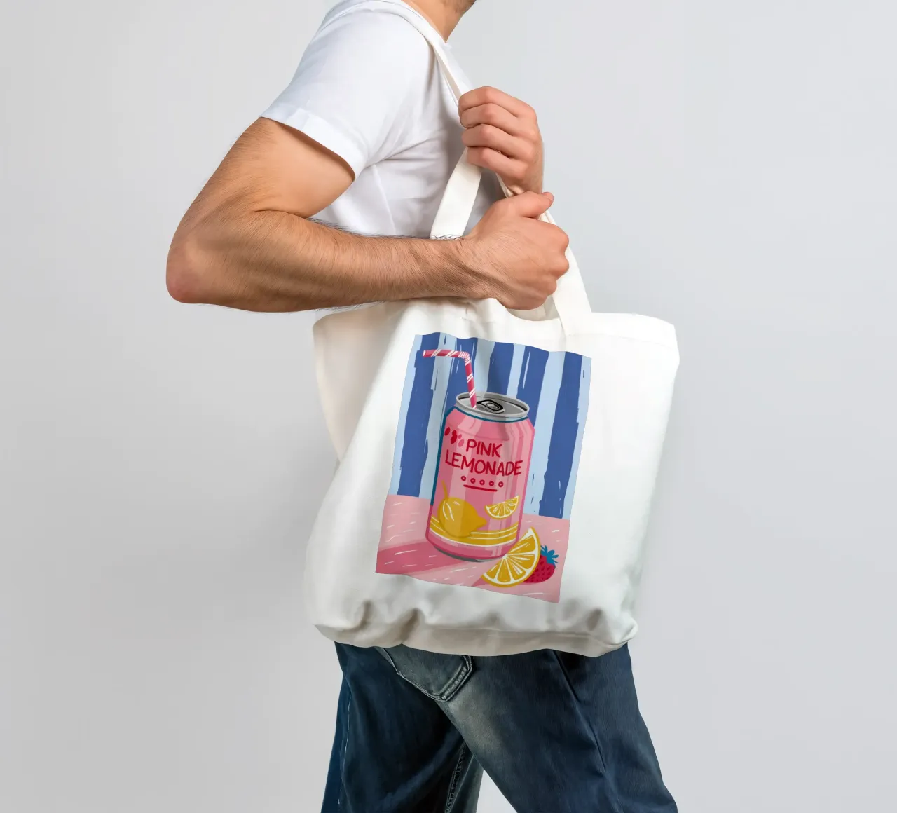 Fizzing Pink Lemonade borsa in juta da Ink Pulse
