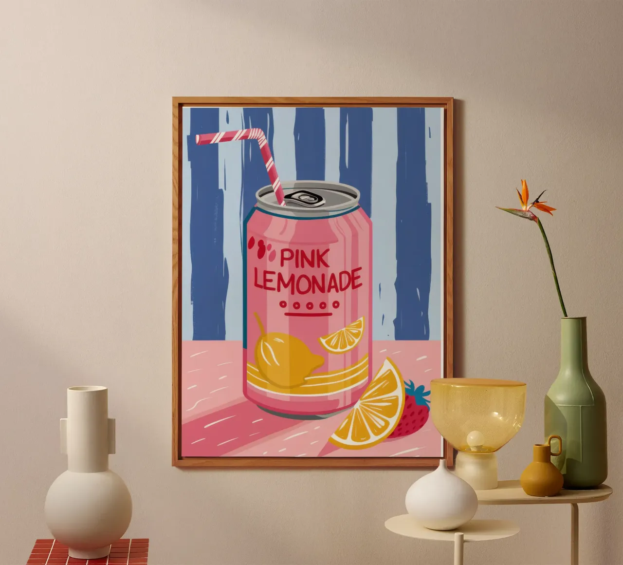 Fizzing Pink Lemonade alluminio dibond da Ink Pulse