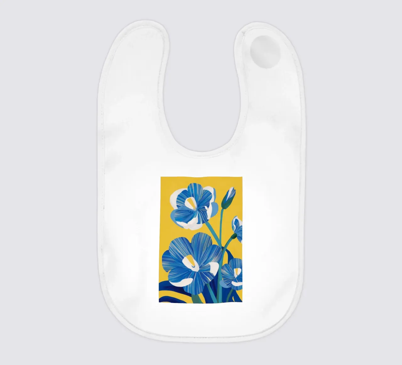 Fiori blu cobalto bavaglino da Ink Pulse