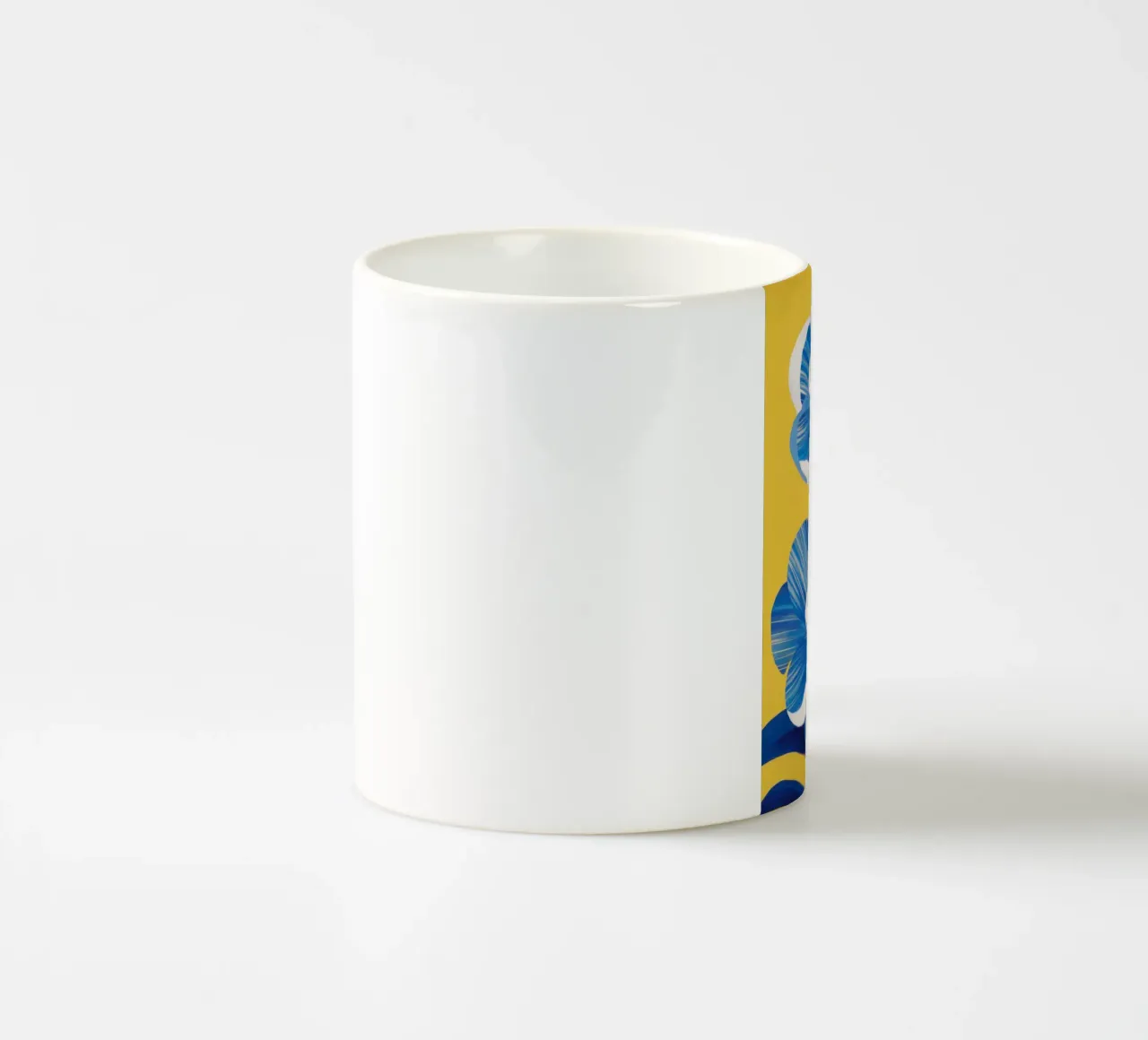 Fiori blu cobalto tazza in ceramica da Ink Pulse