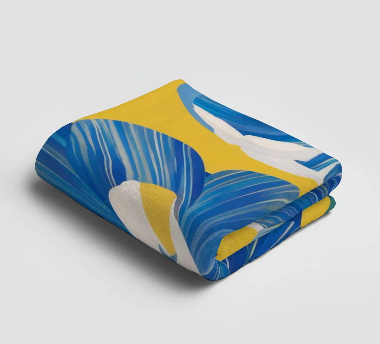 Fiori blu cobalto asciugamano da bagno da Ink Pulse
