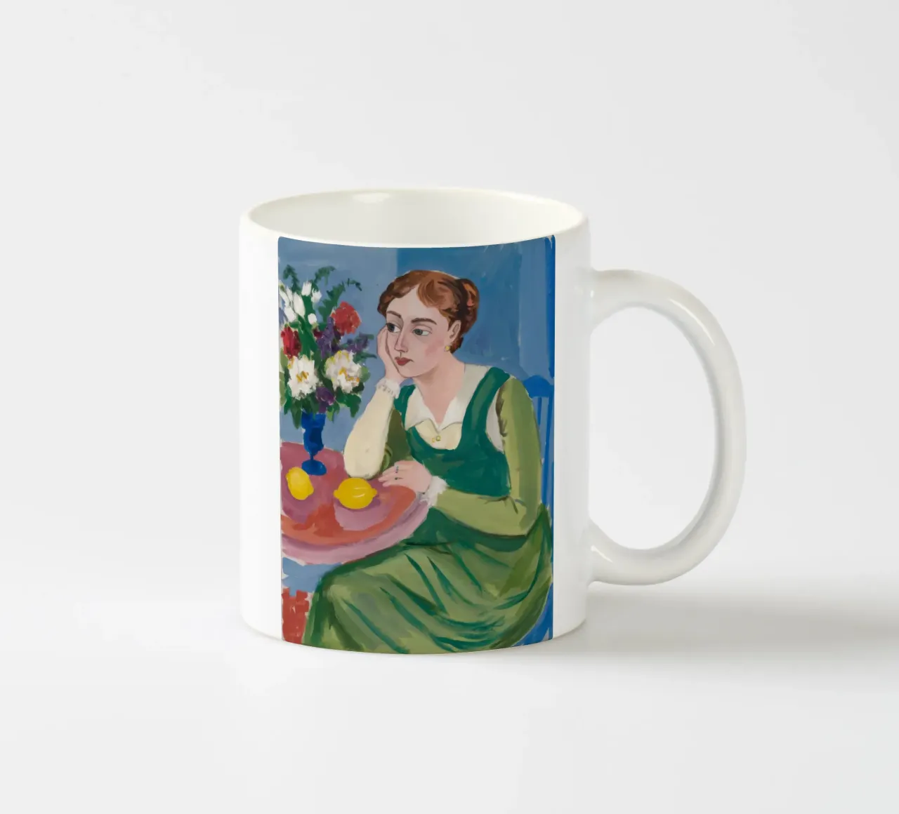 L'abito verde tazza in ceramica da Mythy Brush
