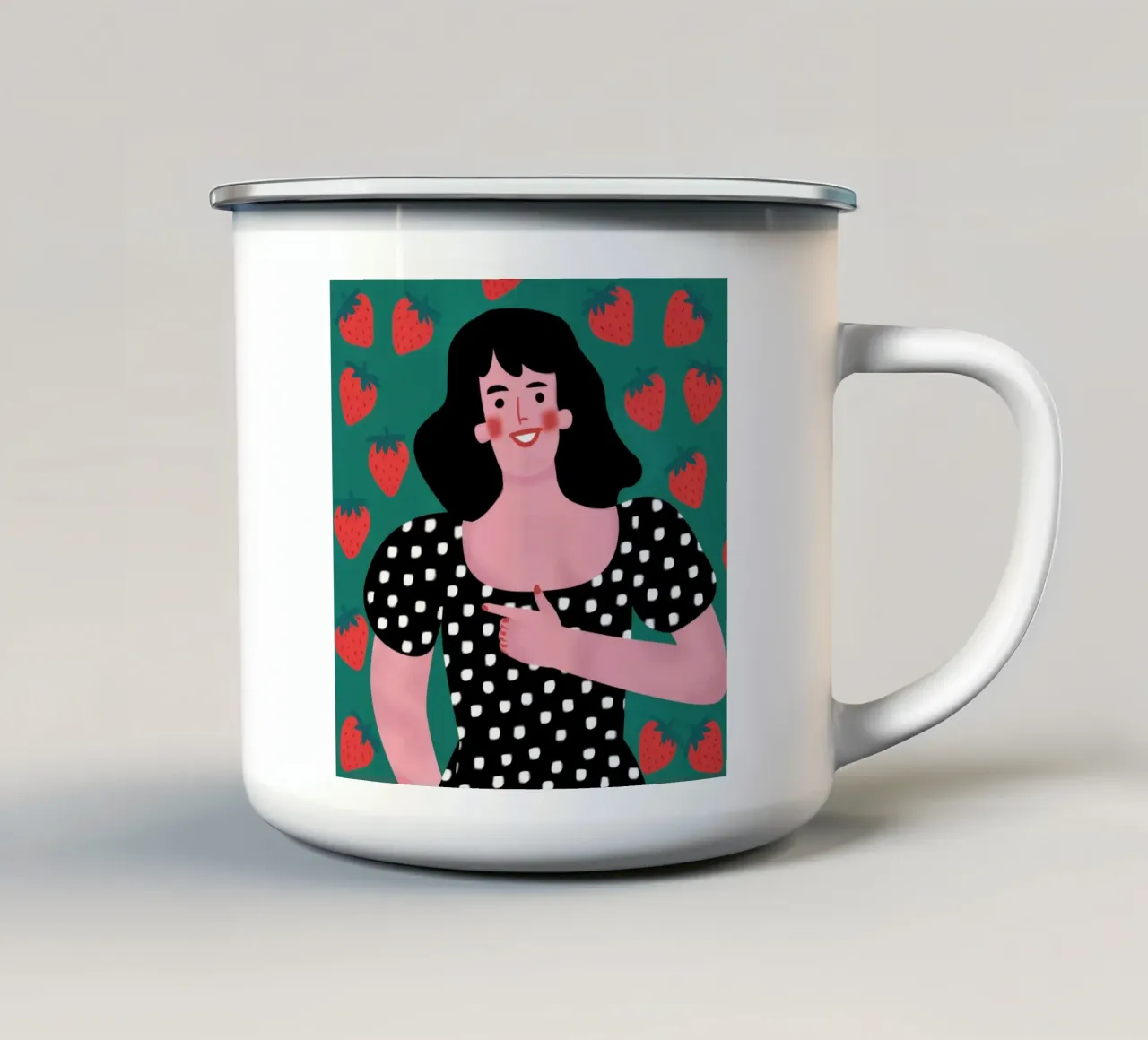 Innamorati sfacciatamente tazza in smalto da Ink Pulse