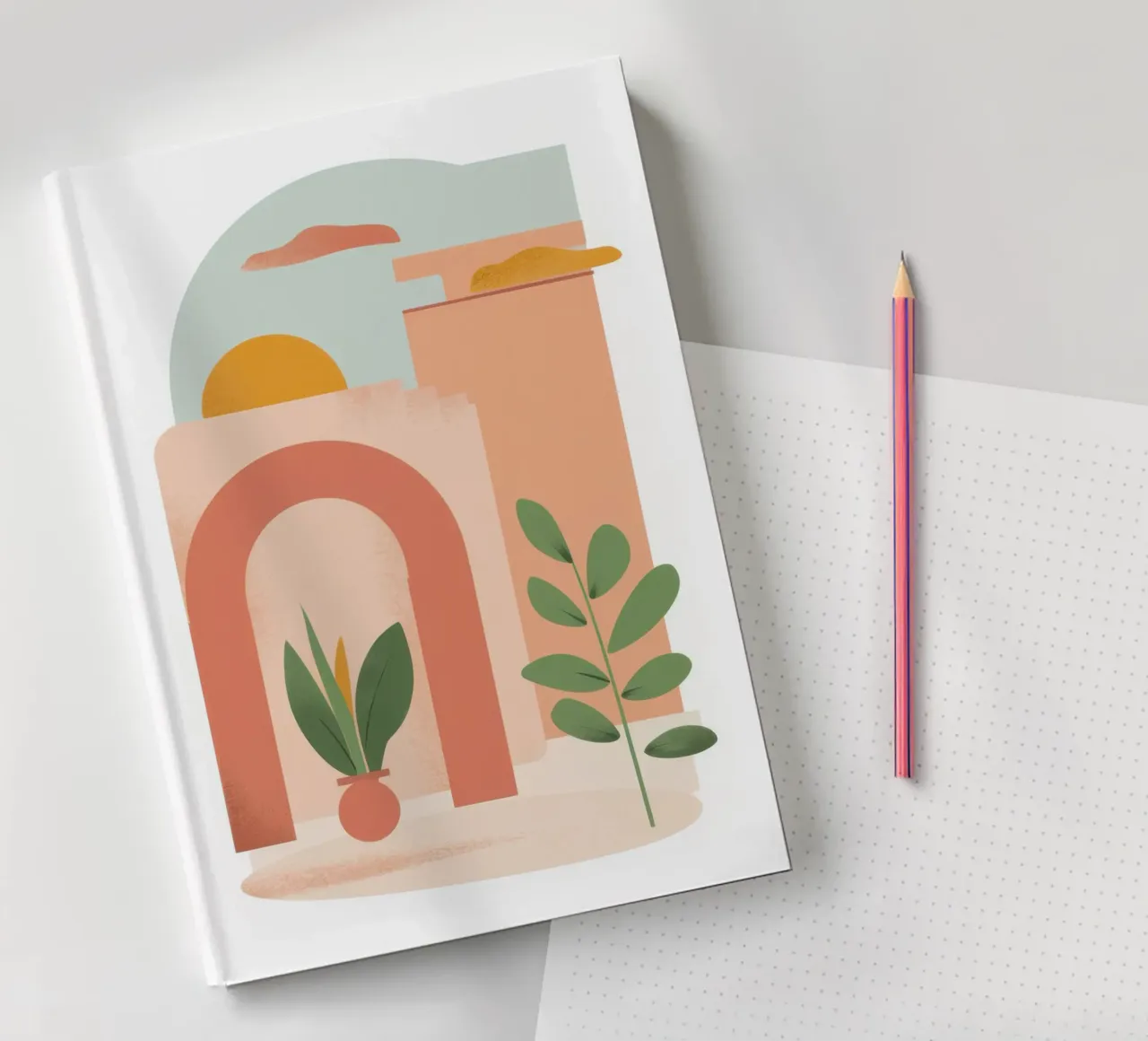 Boho Desert Arch notebook by Mythy Brush