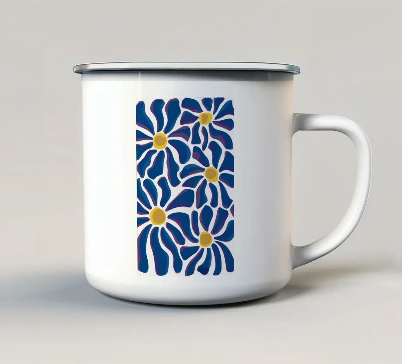 Sogno di margherita retrò tazza in smalto da Mythy Brush