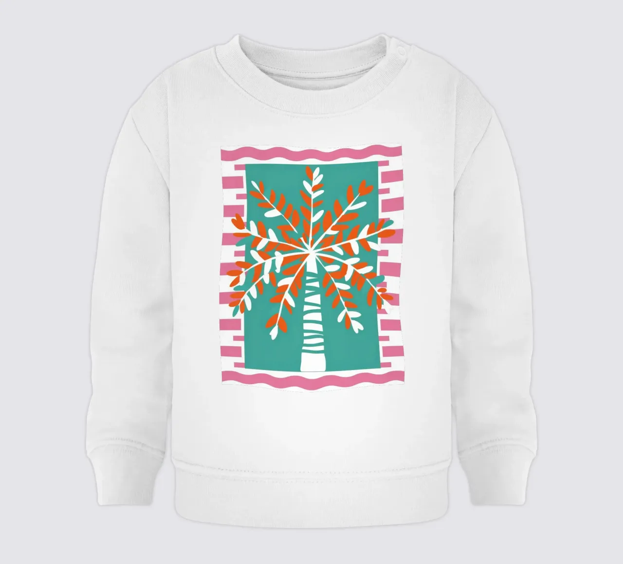 Agrumi in un vaso a righe felpa neonato da Ink Pulse