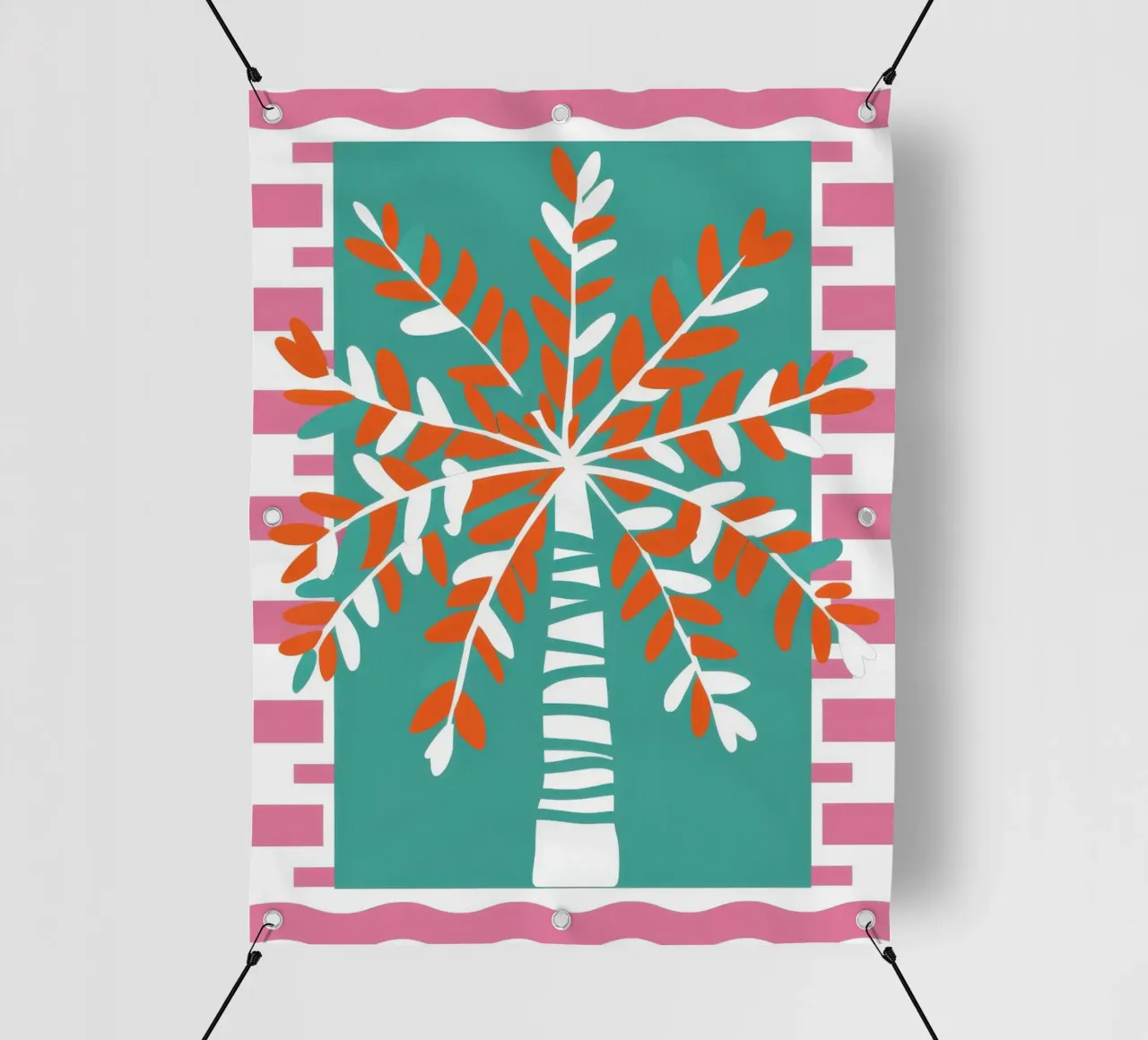 Agrumi in un vaso a righe telo in pvc da Ink Pulse