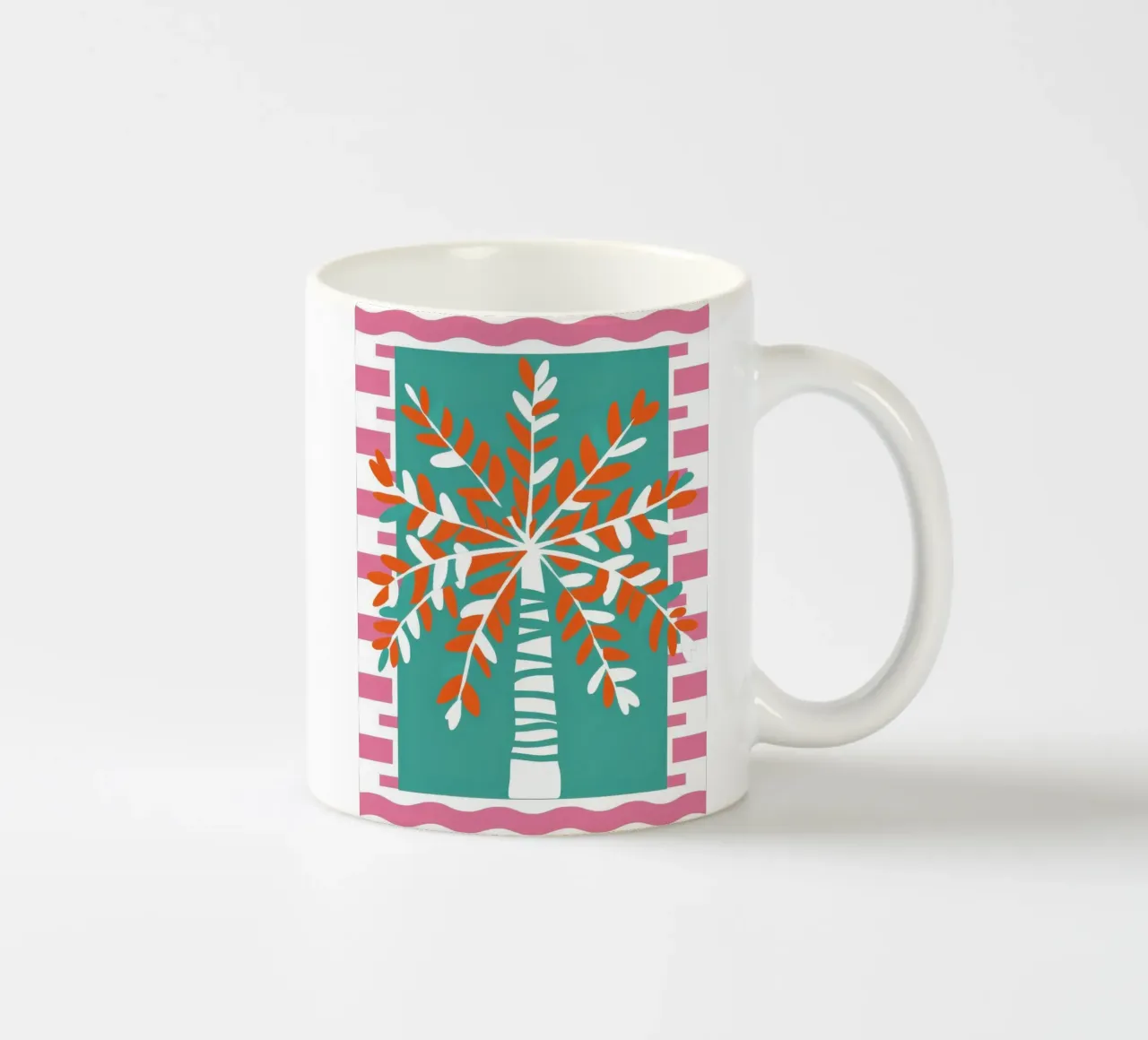 Agrumi in un vaso a righe tazza in ceramica da Ink Pulse