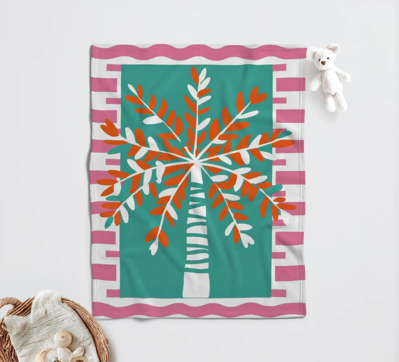 Agrumi in un vaso a righe coperta in pile da Ink Pulse