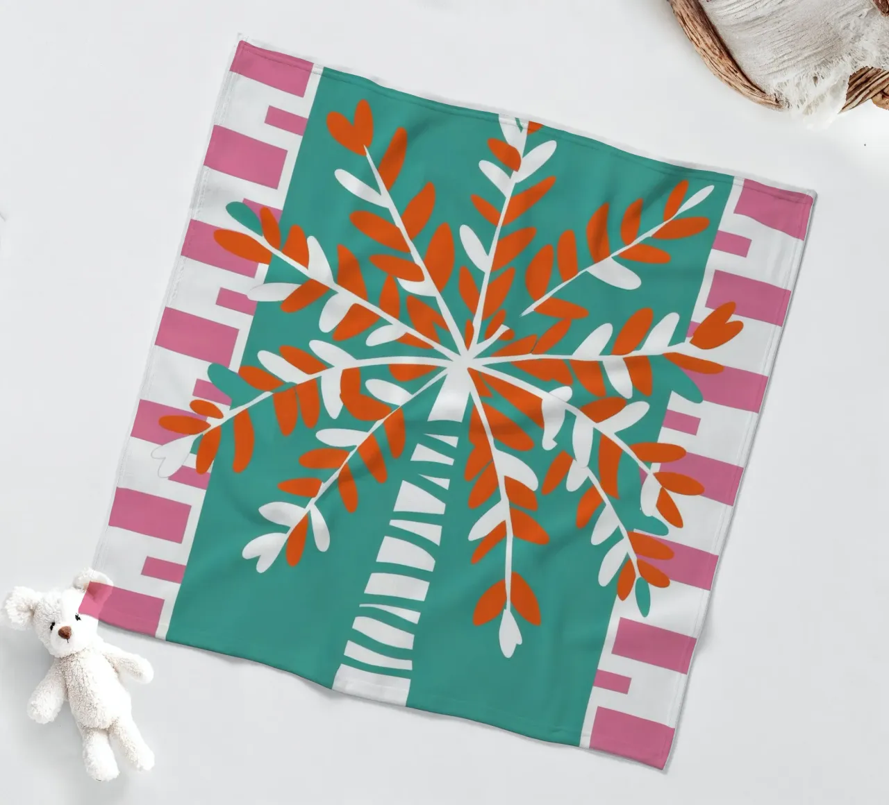 Agrumi in un vaso a righe coperta in pile da Ink Pulse