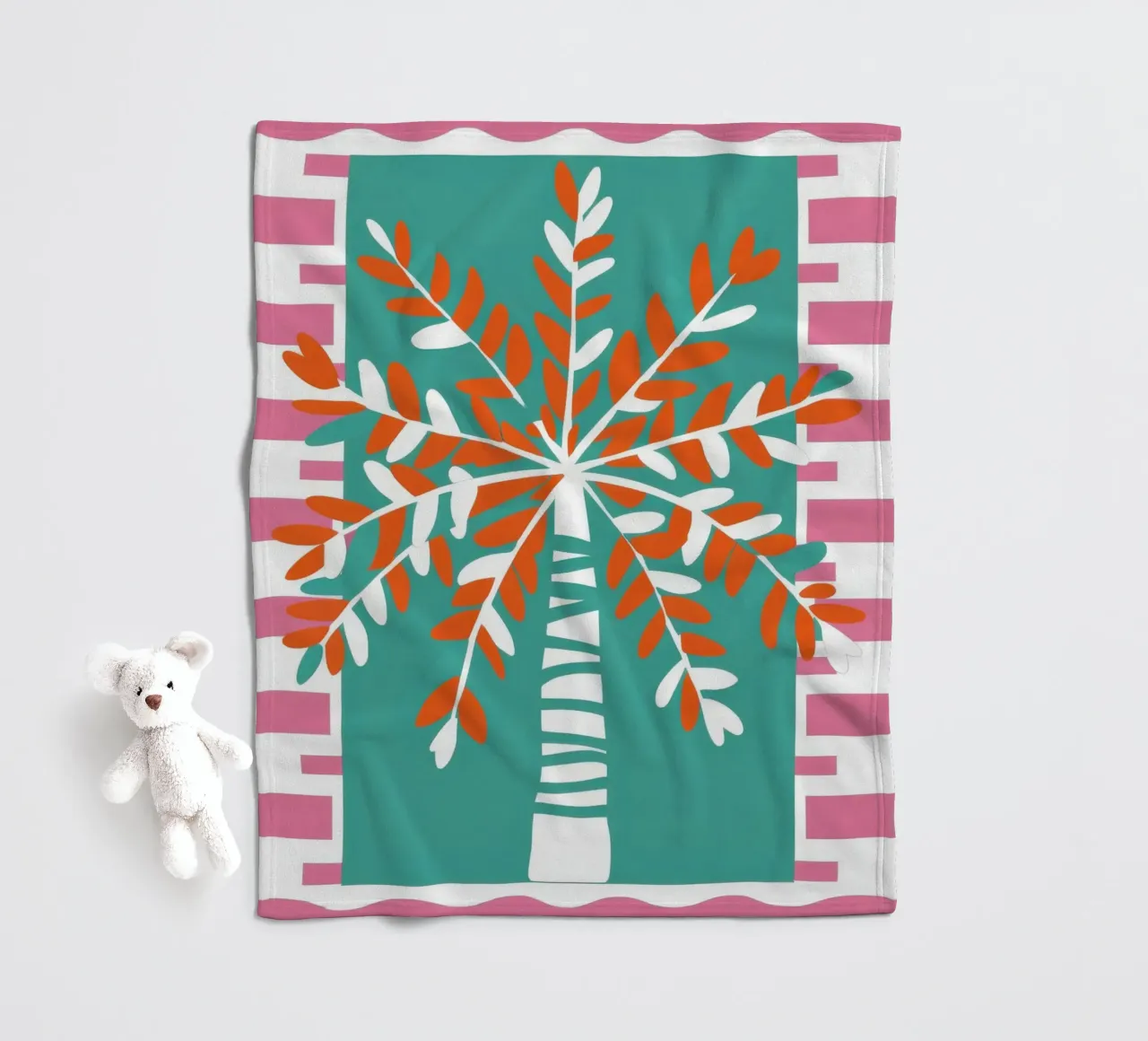 Agrumi in un vaso a righe coperta in pile da Ink Pulse