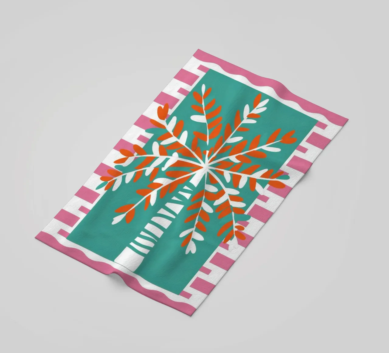 Agrumi in un vaso a righe telo mare da Ink Pulse