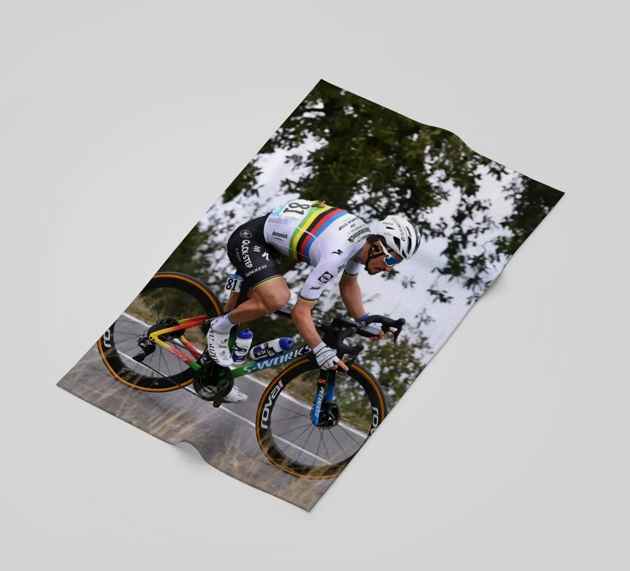 Julian Alaphilippe velocista telo mare da Goodshops
