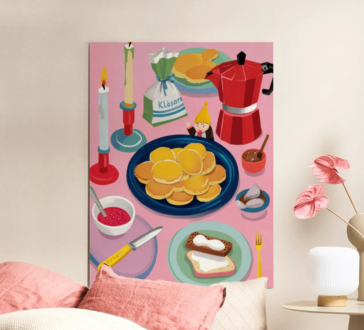 Rituale del dolce mattino poster con telaio in plastica da Mythy Brush
