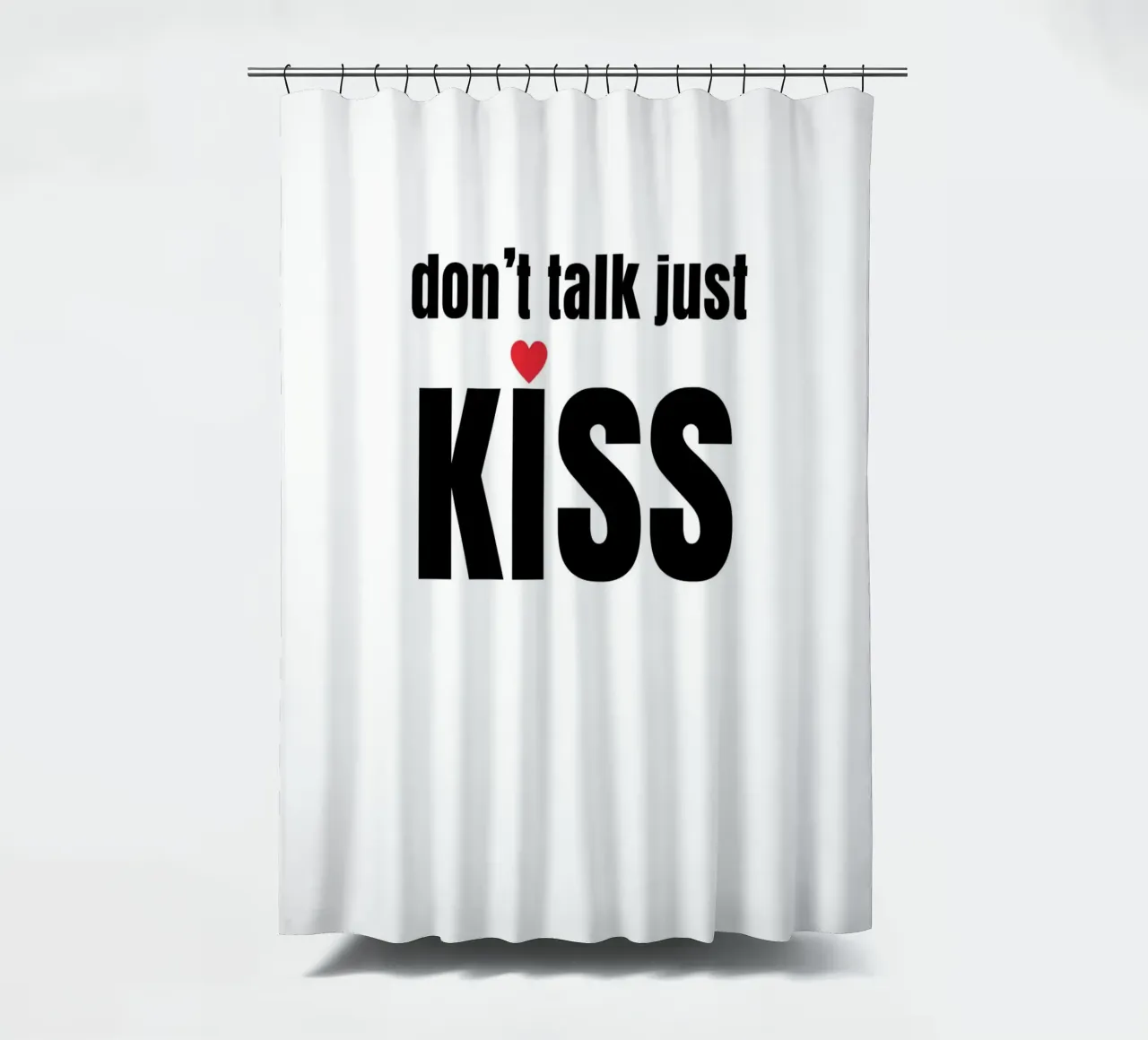 Don´t talk, just kiss shower curtain by maramirage