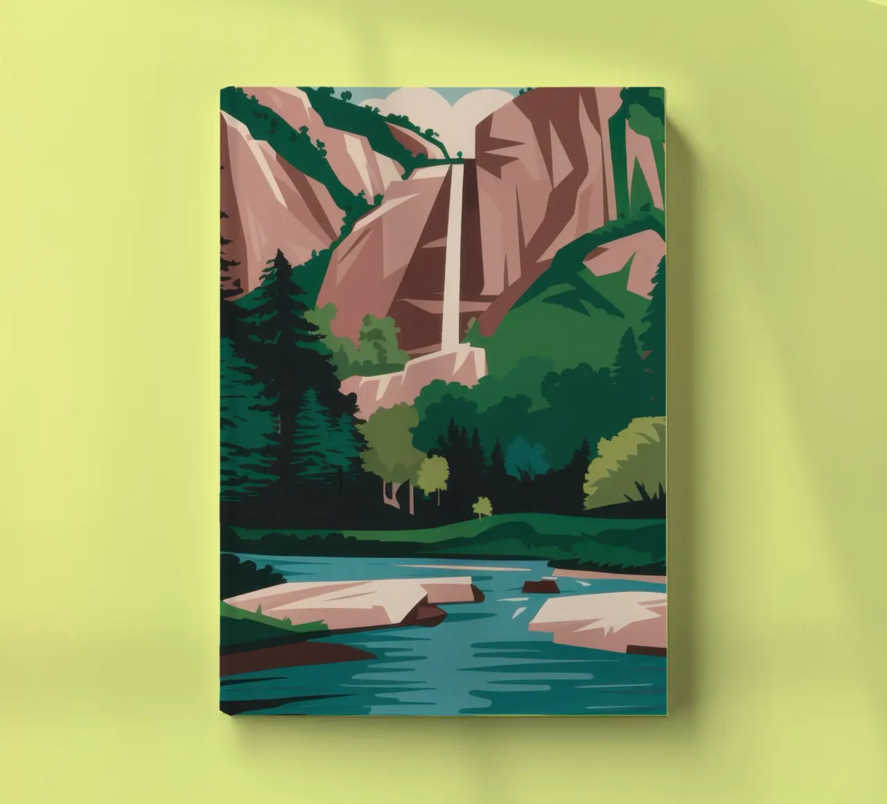Cascade Verdant Canyon carnet de notes de Mythy Brush