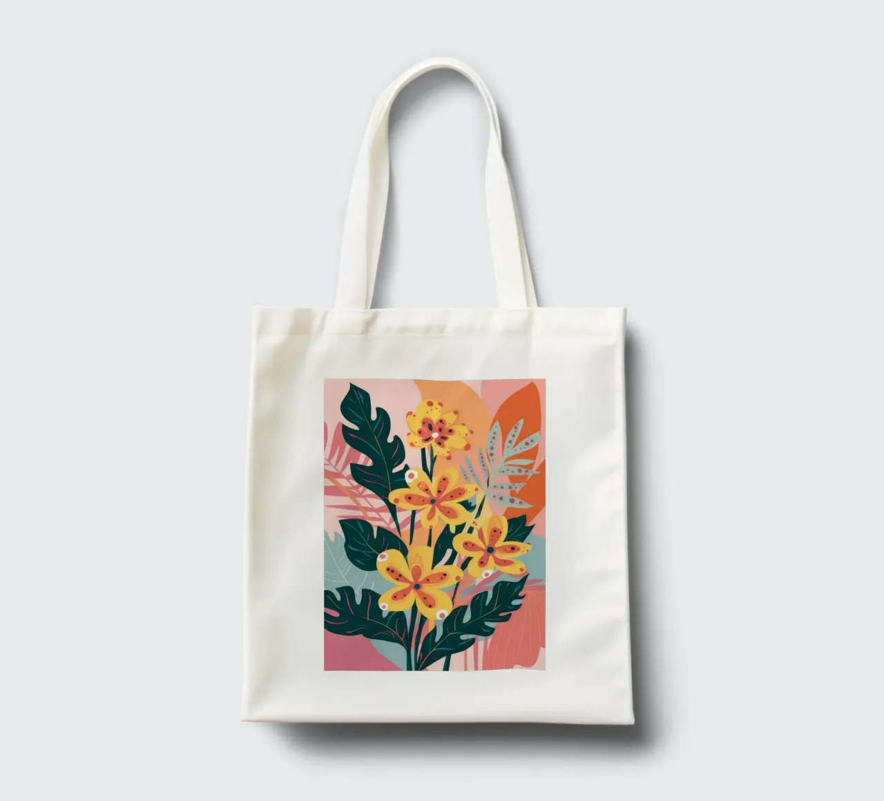 Esplosione di fiori selvatici nel giardino borsa in juta da Ink Pulse