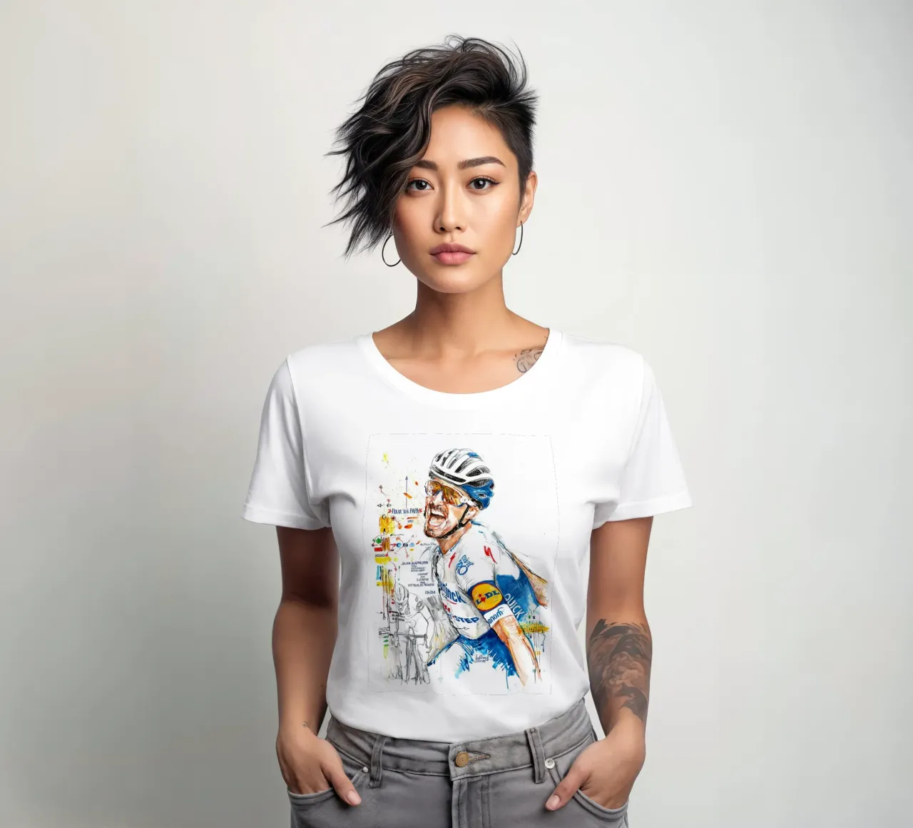 Julian Alaphilippe Finsih Vector t-shirt da donna da Goodshops