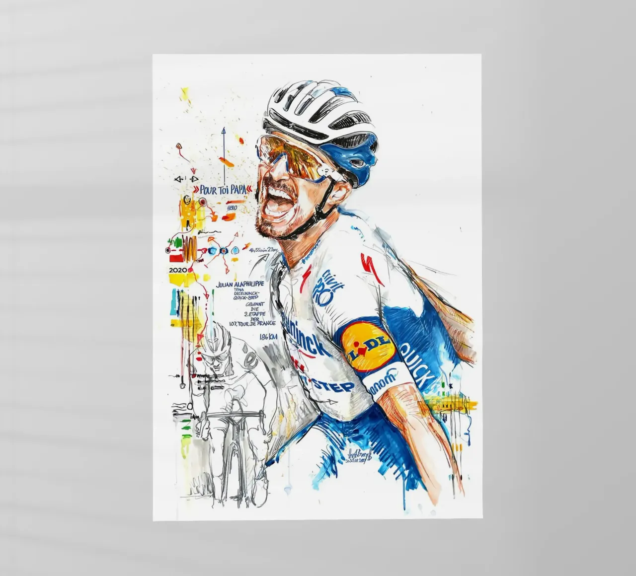 Julian Alaphilippe Finsih Vector pellicola backlit da Goodshops