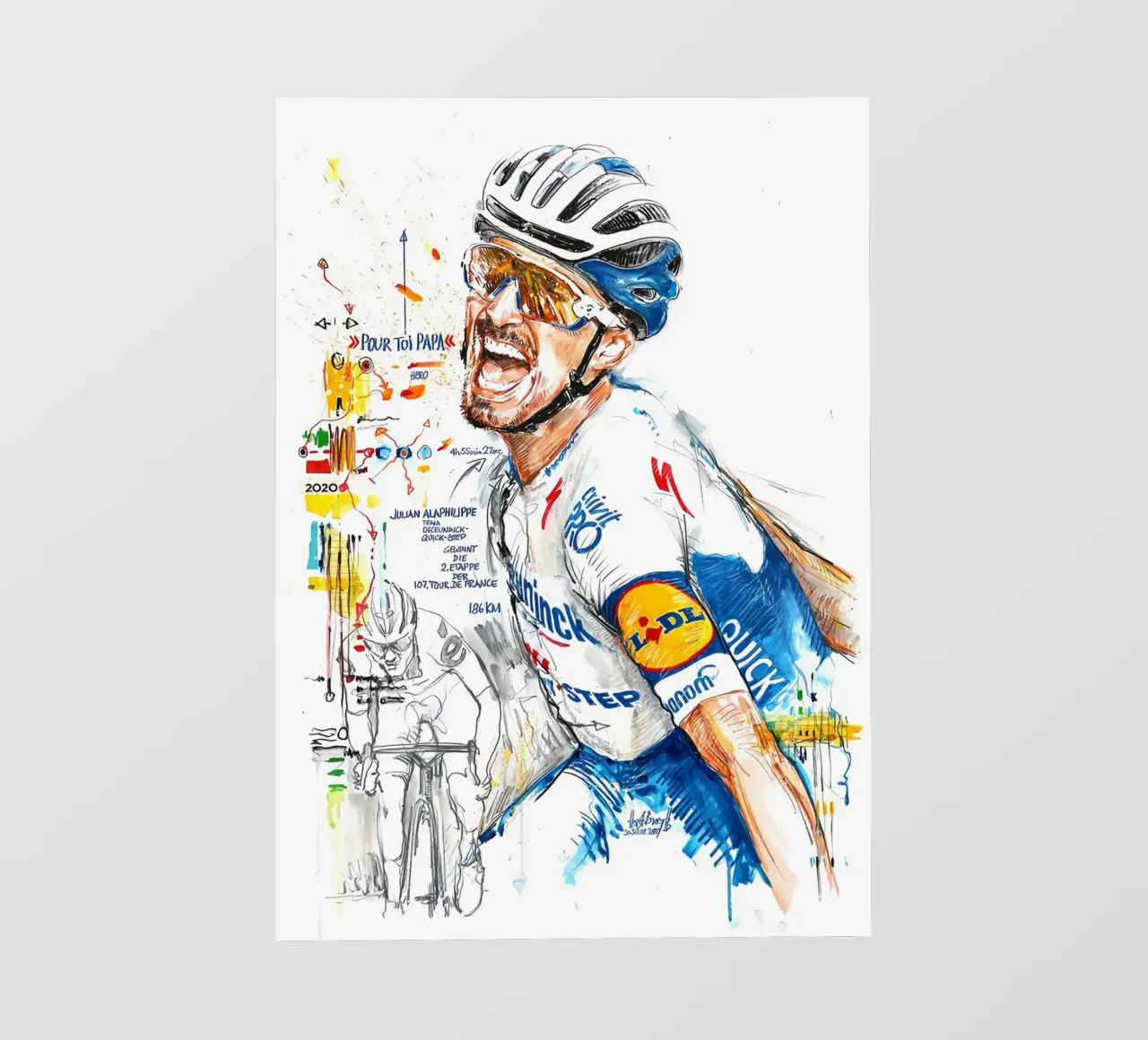 Julian Alaphilippe Finsih Vector pellicola backlit da Goodshops