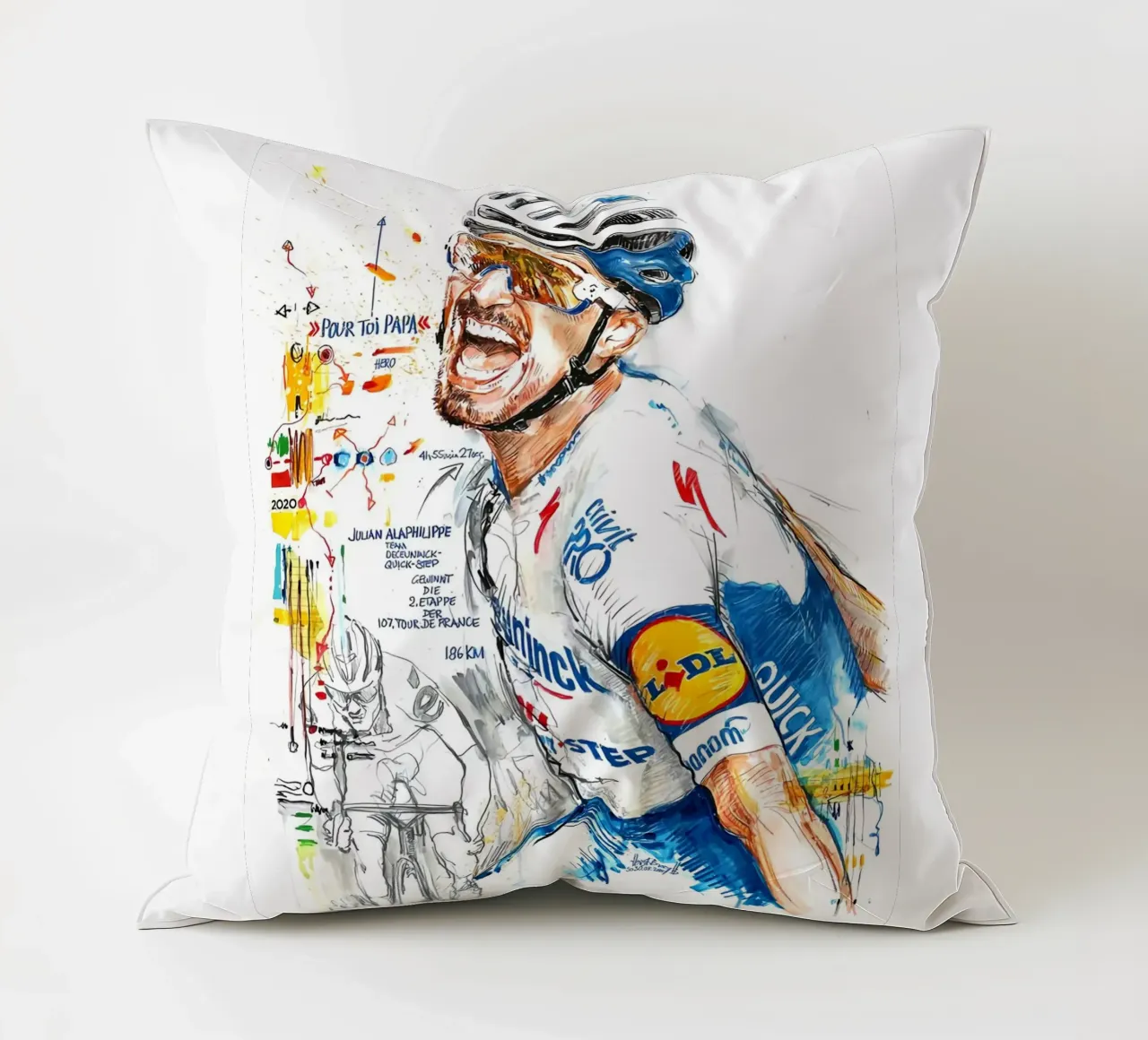 Julian Alaphilippe Finsih Vector cuscino da Goodshops