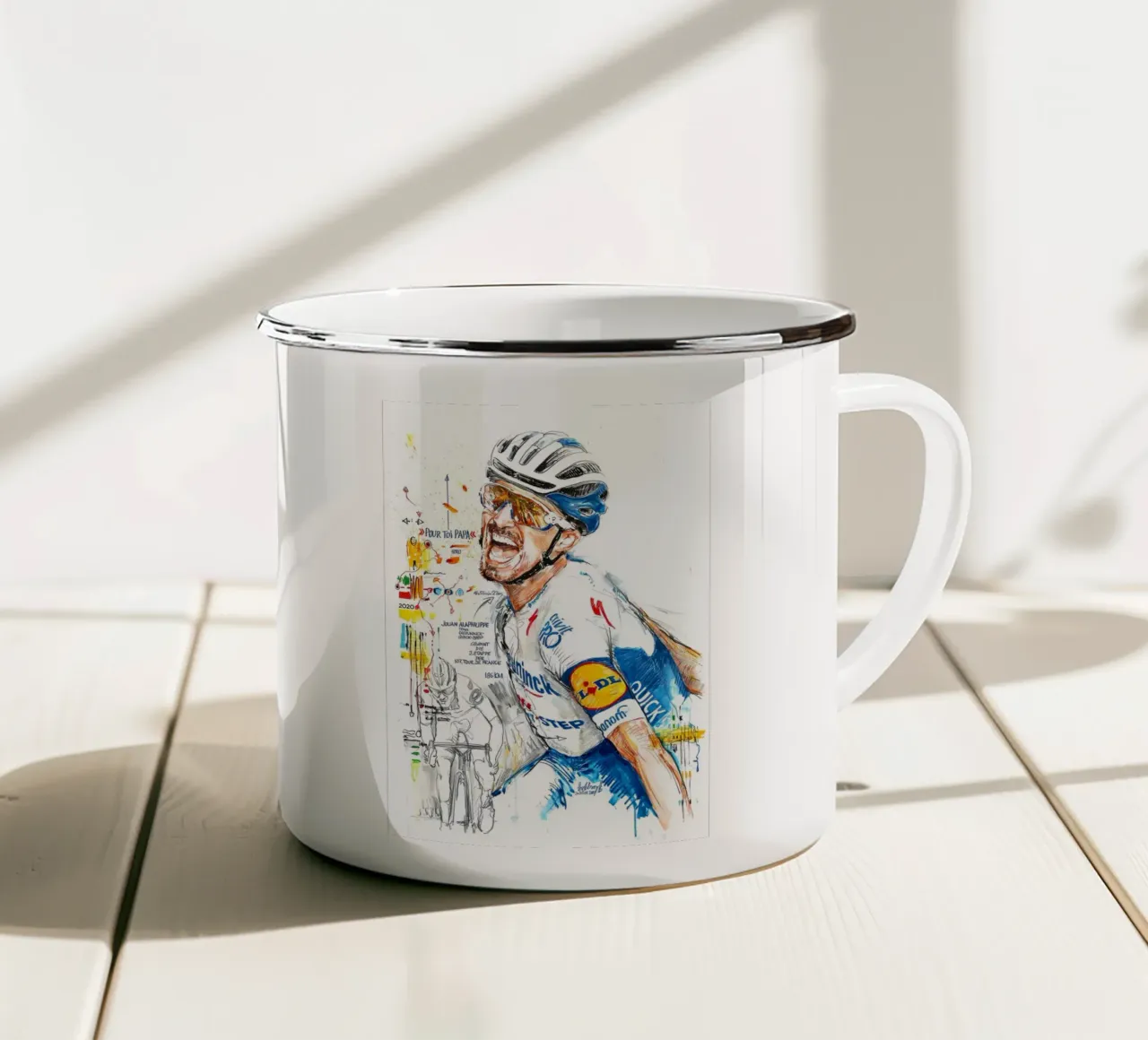 Julian Alaphilippe Finsih Vector tazza in smalto da Goodshops