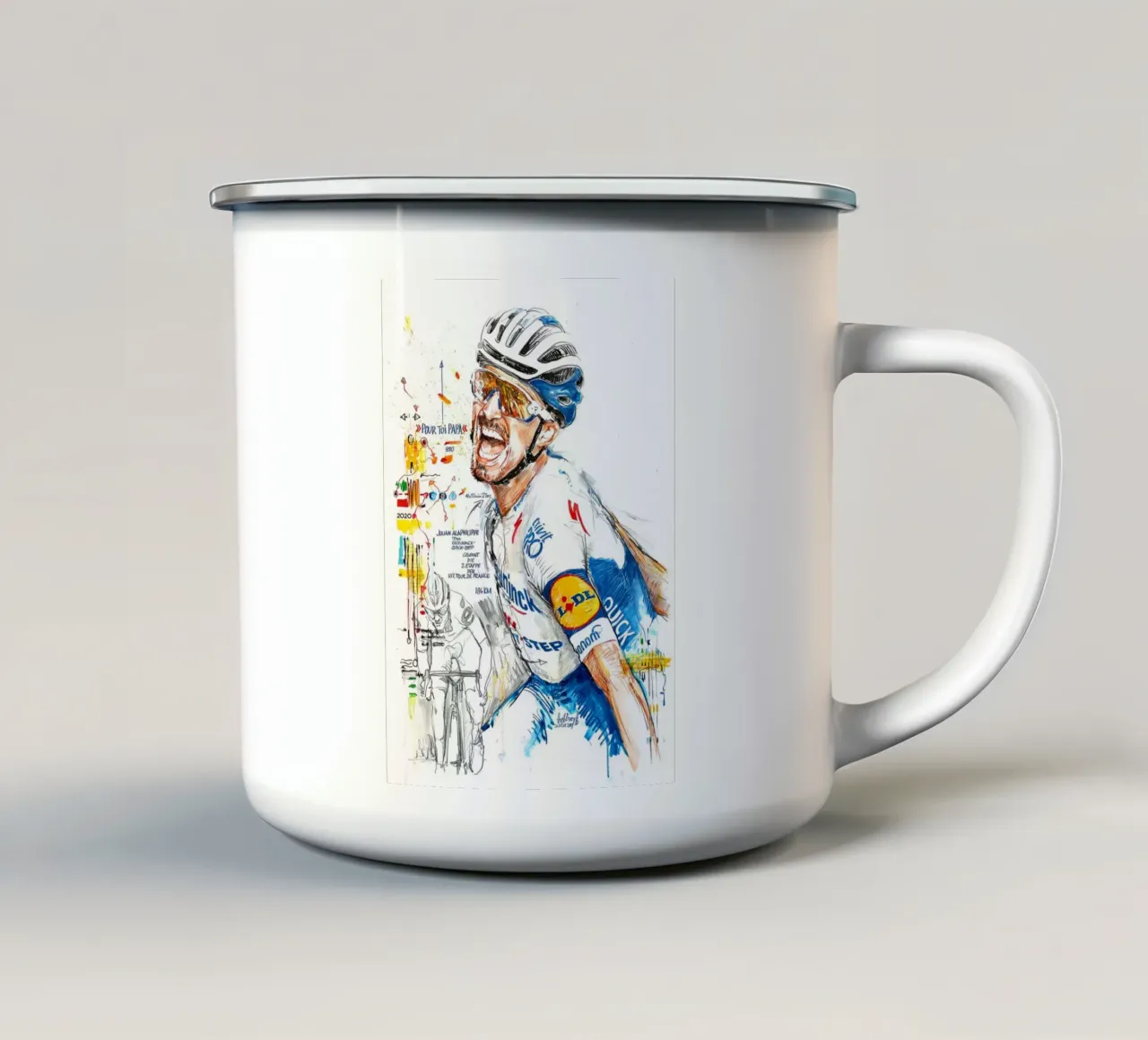 Julian Alaphilippe Finsih Vector tazza in smalto da Goodshops