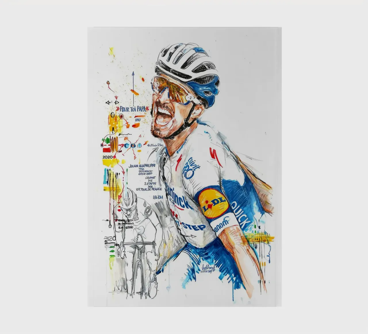 Julian Alaphilippe Finsih Vector diario da Goodshops