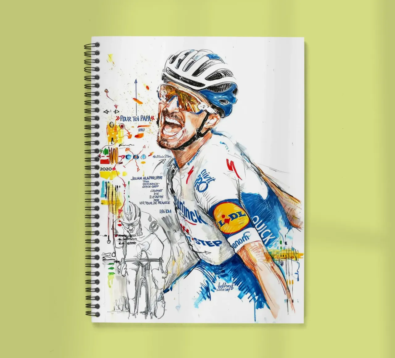 Julian Alaphilippe Finsih Vector diario ad anelli da Goodshops