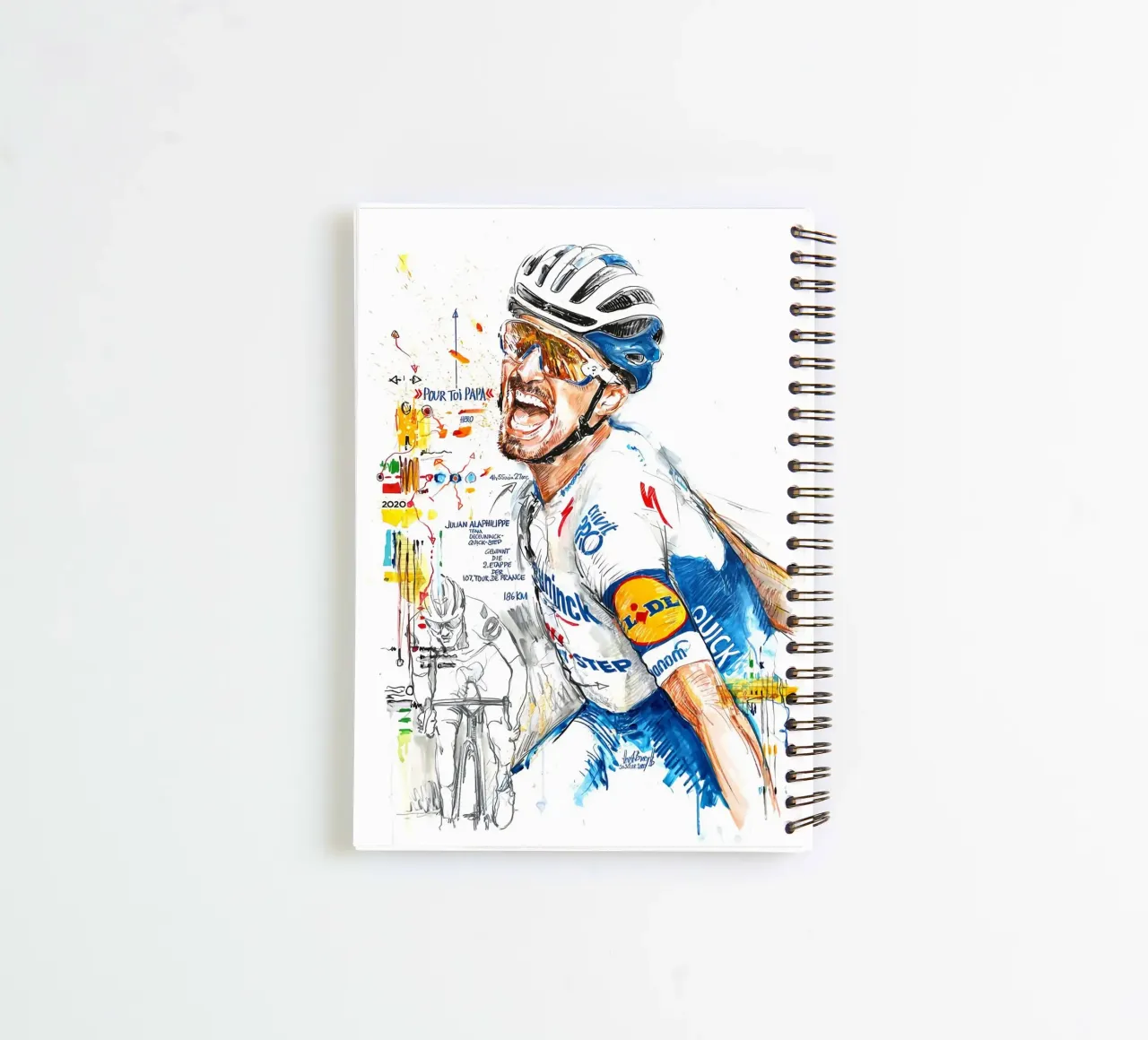 Julian Alaphilippe Finsih Vector diario ad anelli da Goodshops