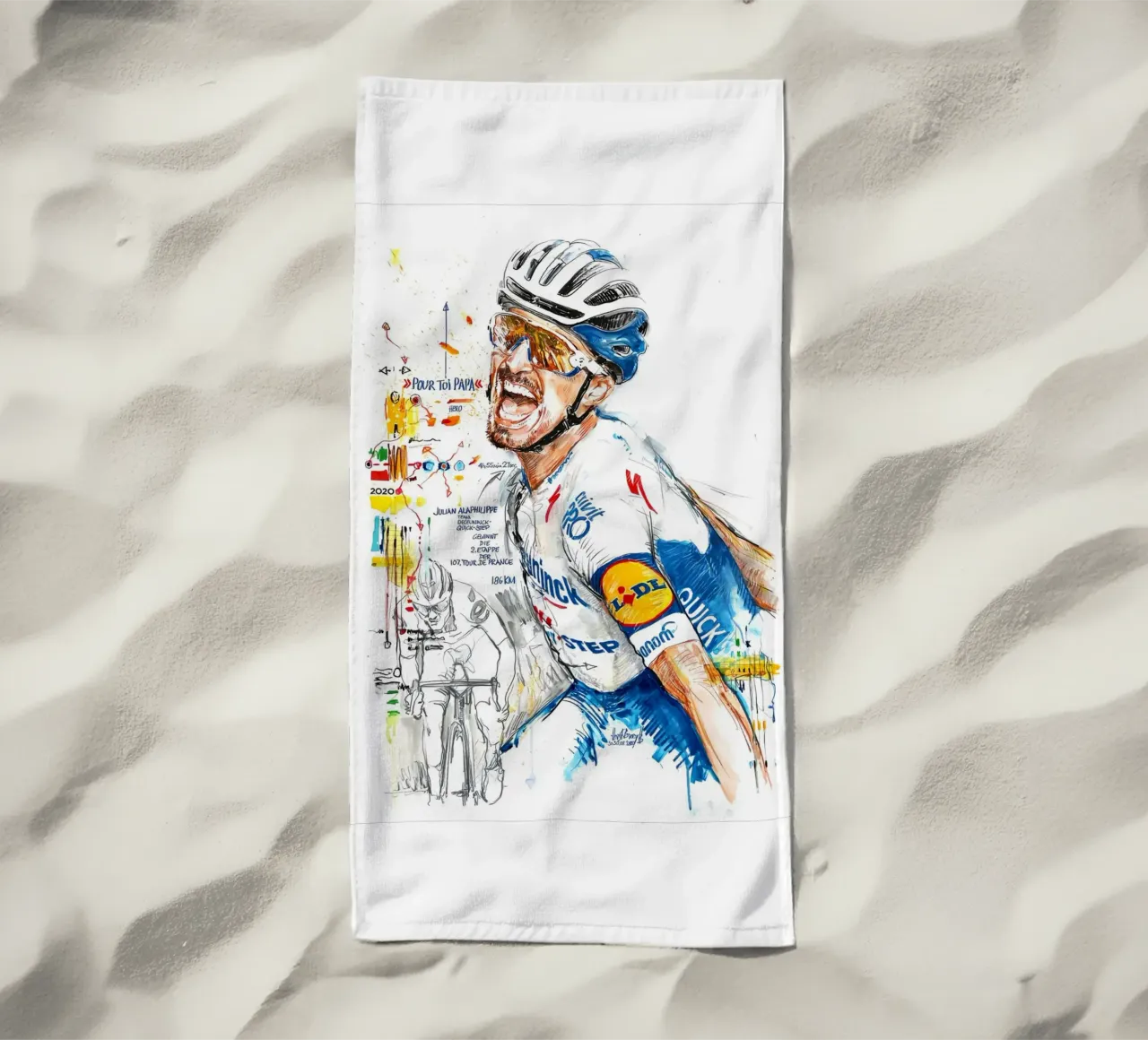 Julian Alaphilippe Finsih Vector telo mare da Goodshops