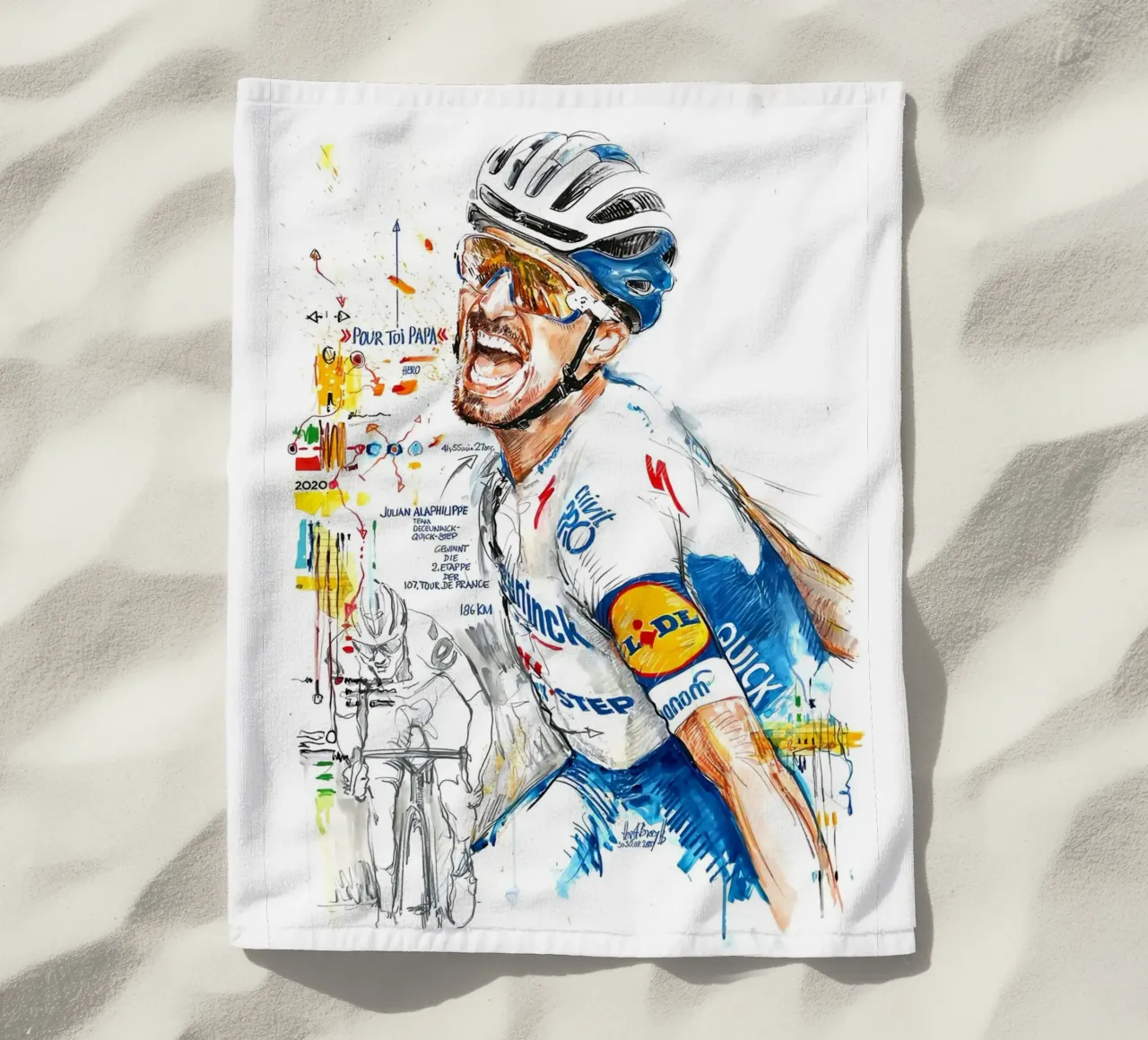 Julian Alaphilippe Finsih Vector telo mare da Goodshops