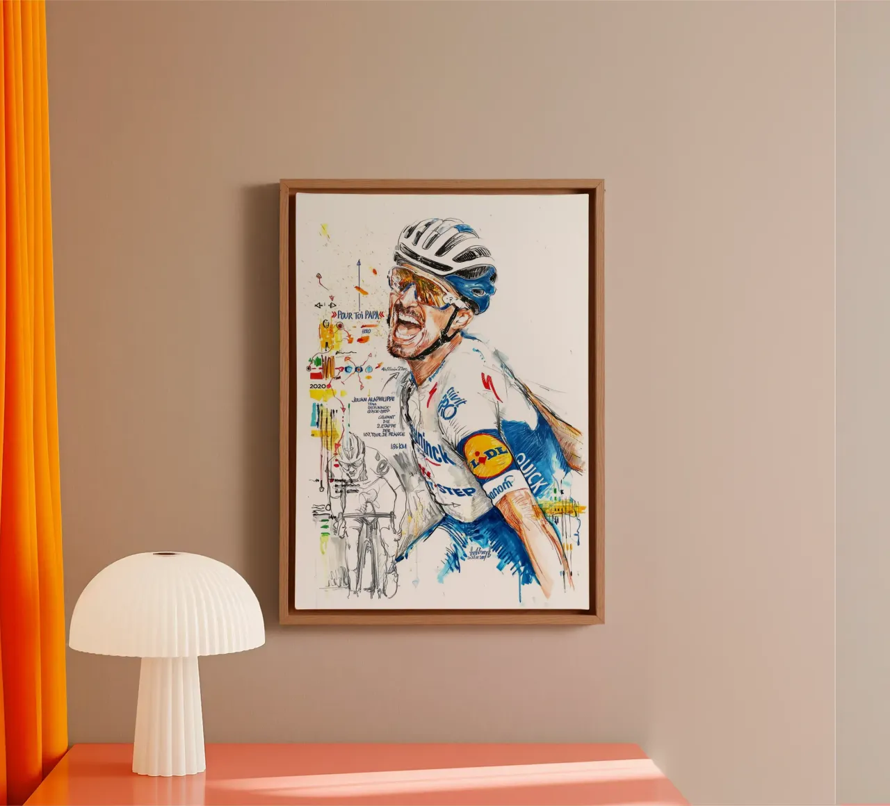 Julian Alaphilippe Finsih Vector tela da Goodshops