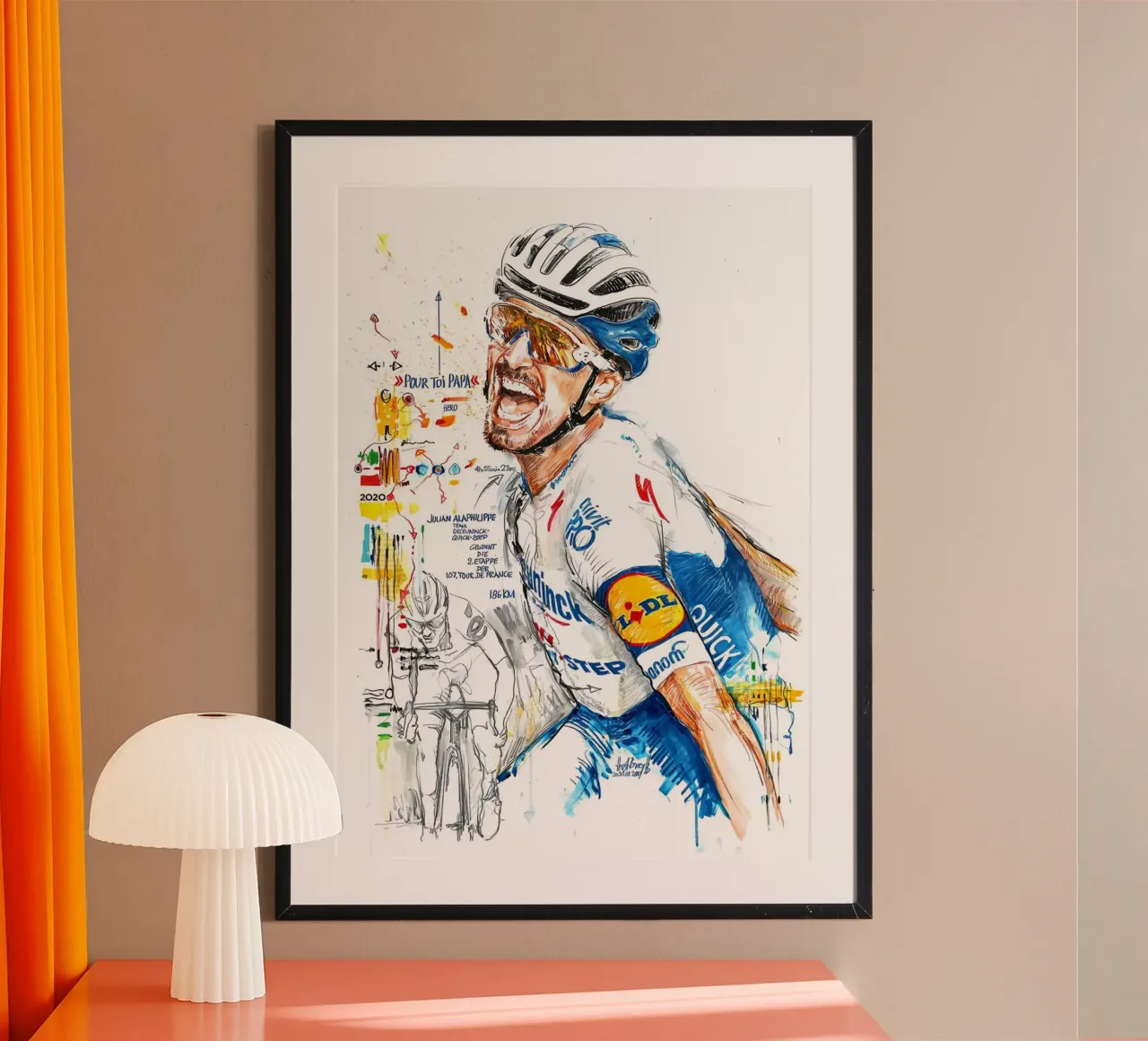 Julian Alaphilippe Finsih Vector poster de Goodshops